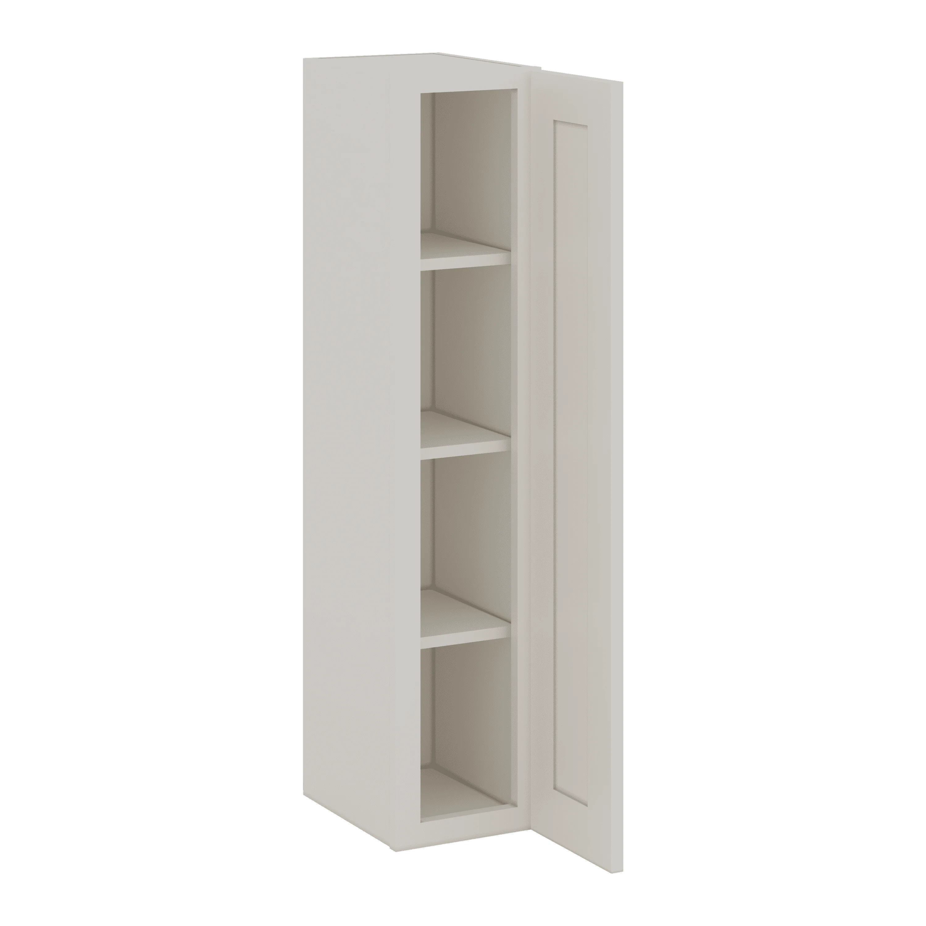 40" Tall 2WS White Shaker 1-1/4" Overlay Wall Cabinet - Single Door 9", 12", 15", 18", 21" - Image 2