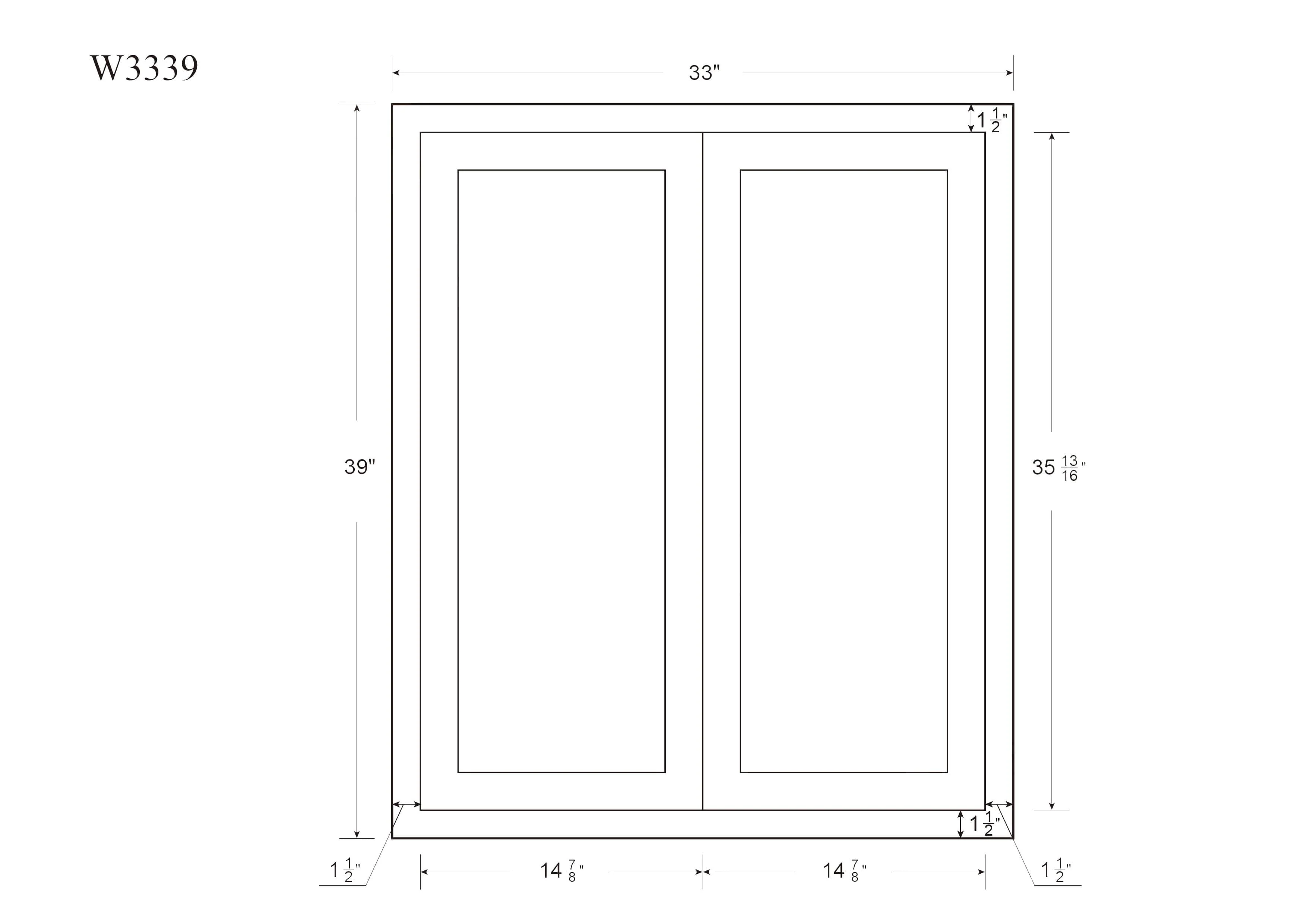 42" Tall Wall Cabinet - Double Door 24", 27", 30", 33" & 36" Wide Custom Inset Shaker - Image 15