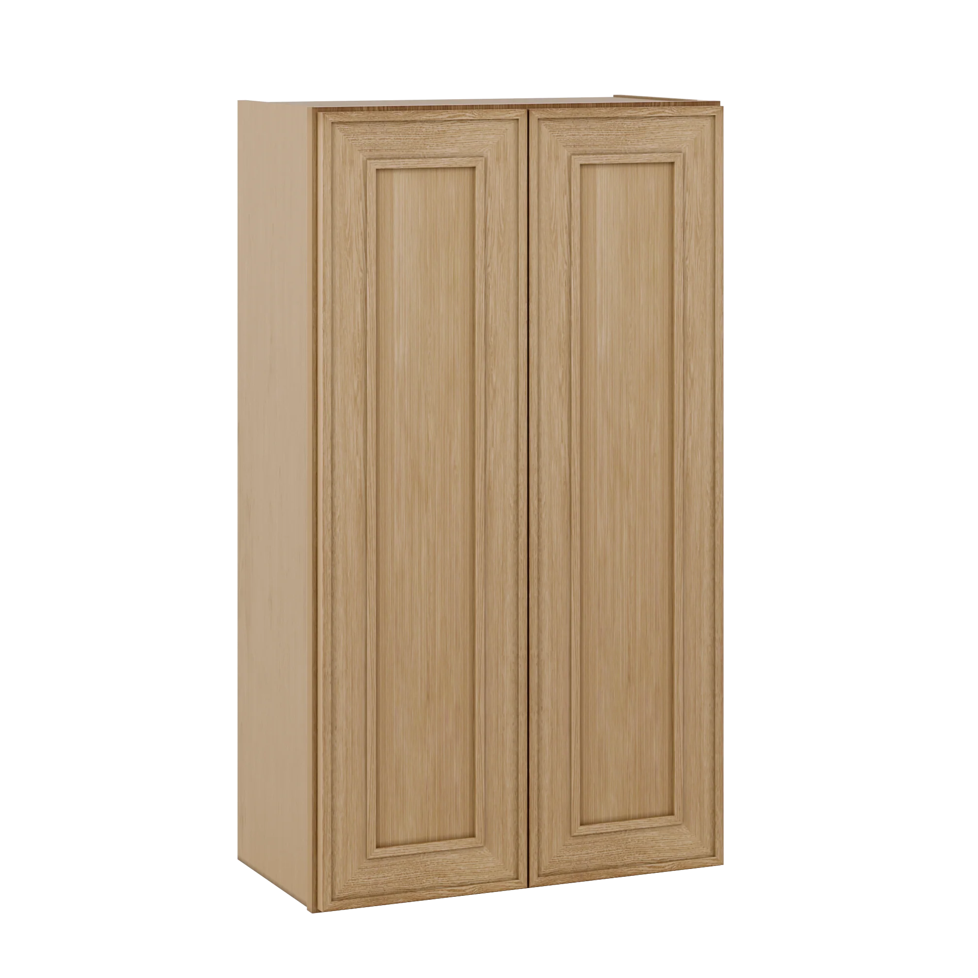 42" Tall Double Door 24", 27", 30", 33" & 36" Wide Elegant Oak Shaker Wall Cabinet