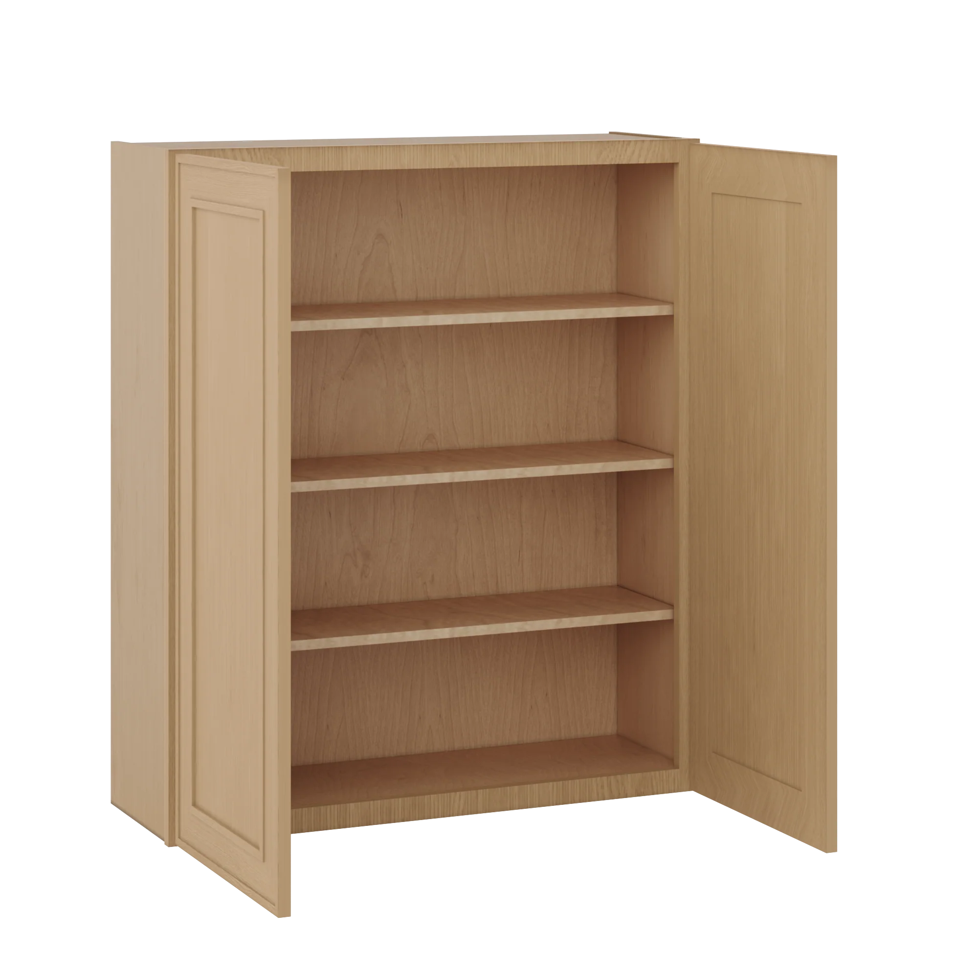 42" Tall Double Door 24", 27", 30", 33" & 36" Wide Elegant Oak Shaker Wall Cabinet - Image 10