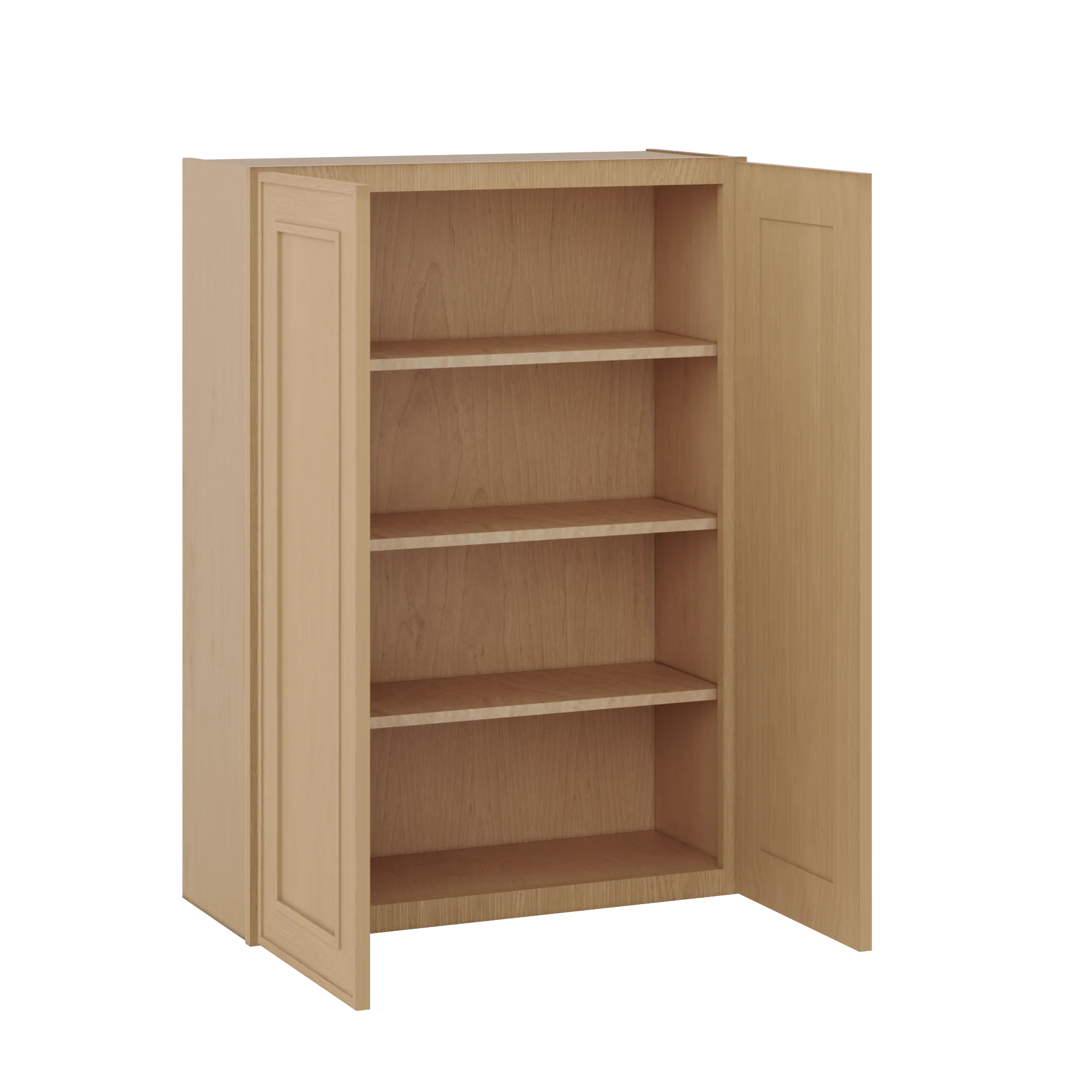 42" Tall Double Door 24", 27", 30", 33" & 36" Wide Elegant Oak Shaker Wall Cabinet - Image 6
