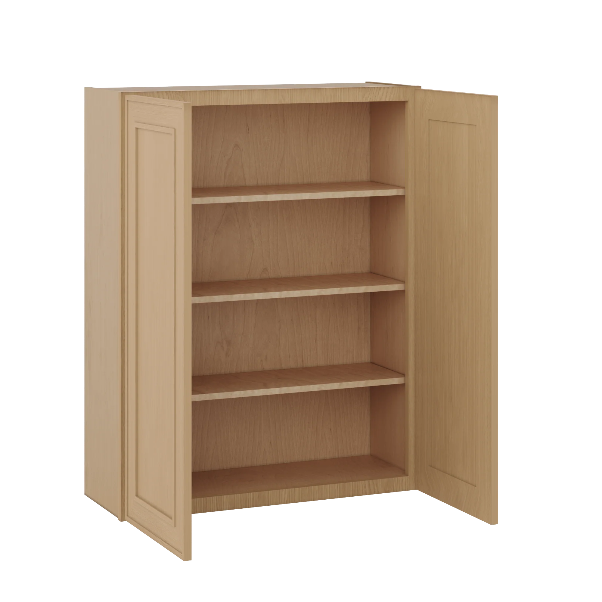 42" Tall Double Door 24", 27", 30", 33" & 36" Wide Elegant Oak Shaker Wall Cabinet - Image 8