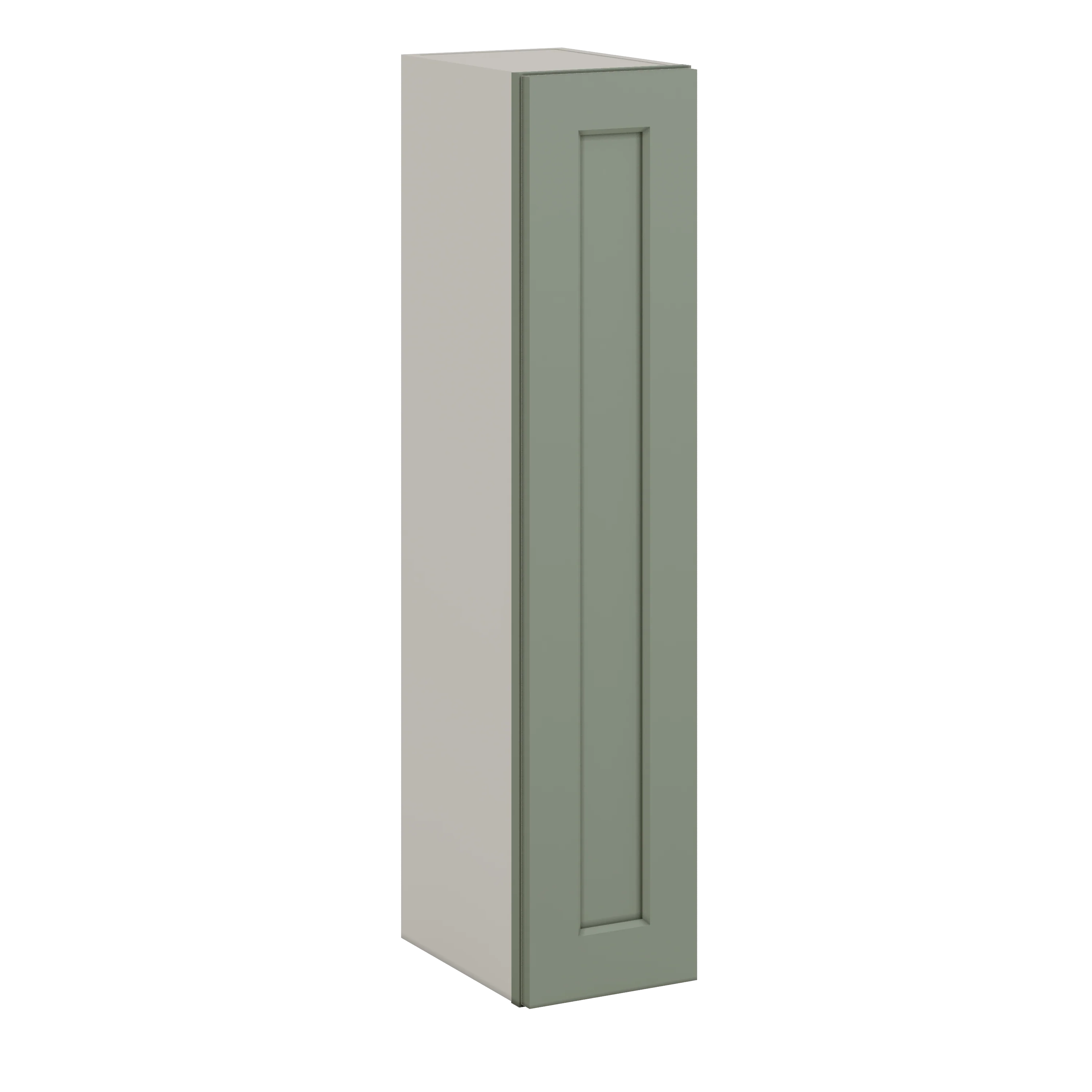 42" Tall Green Shaker 1-1/4" Overlay Wall Cabinet - Single Door 9", 12", 15", 18", 21"