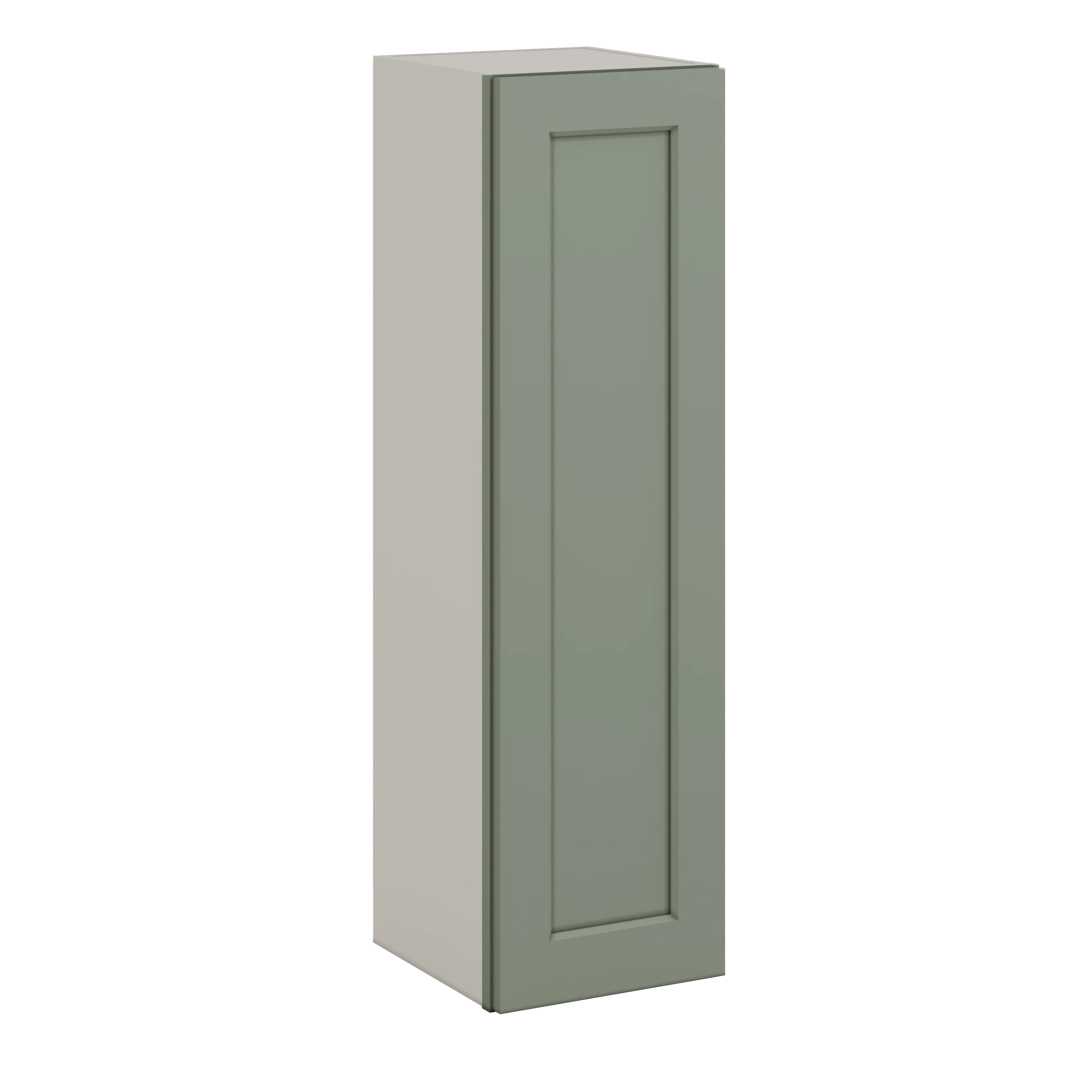 42" Tall Green Shaker 1-1/4" Overlay Wall Cabinet - Single Door 9", 12", 15", 18", 21" - Image 2