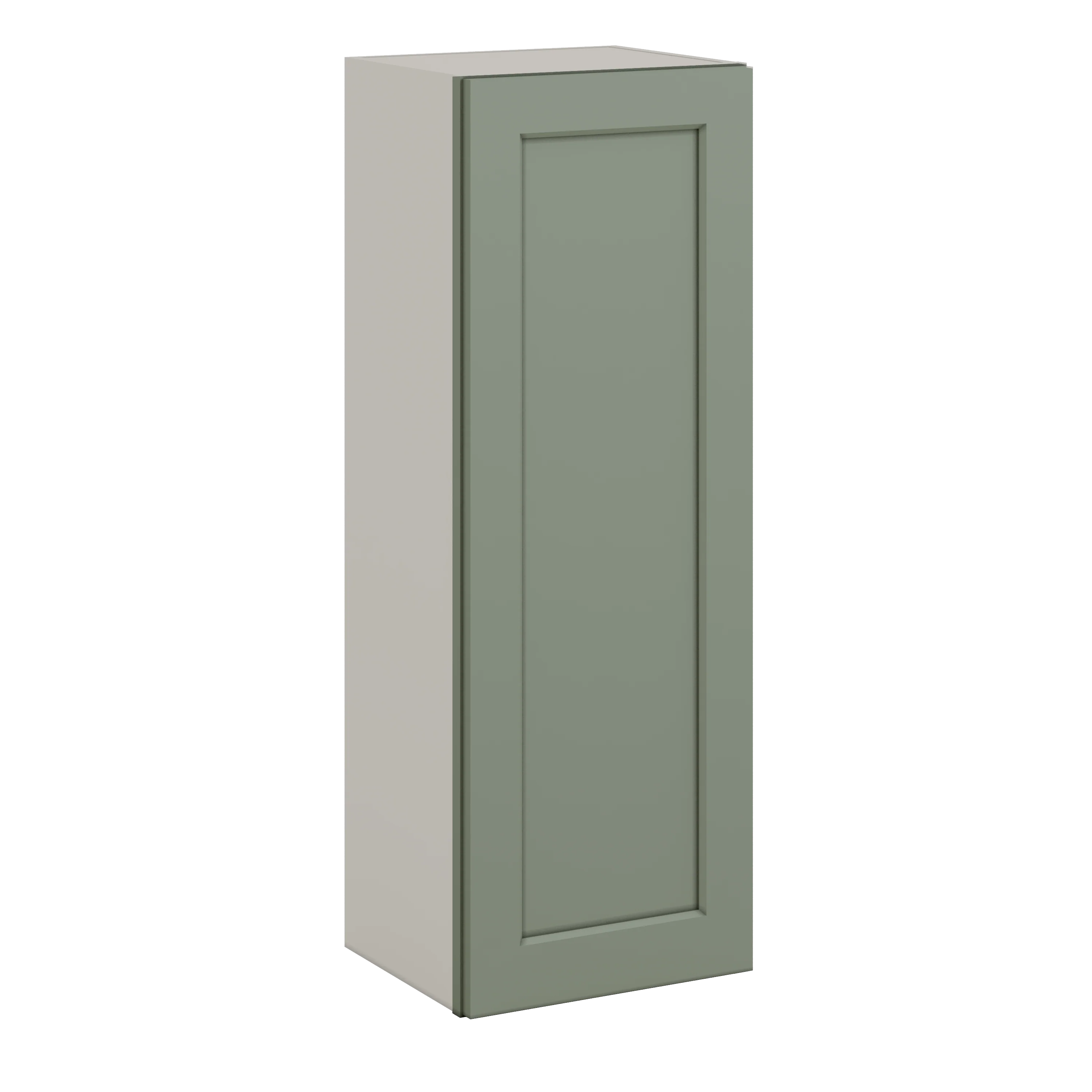 42" Tall Green Shaker 1-1/4" Overlay Wall Cabinet - Single Door 9", 12", 15", 18", 21" - Image 3