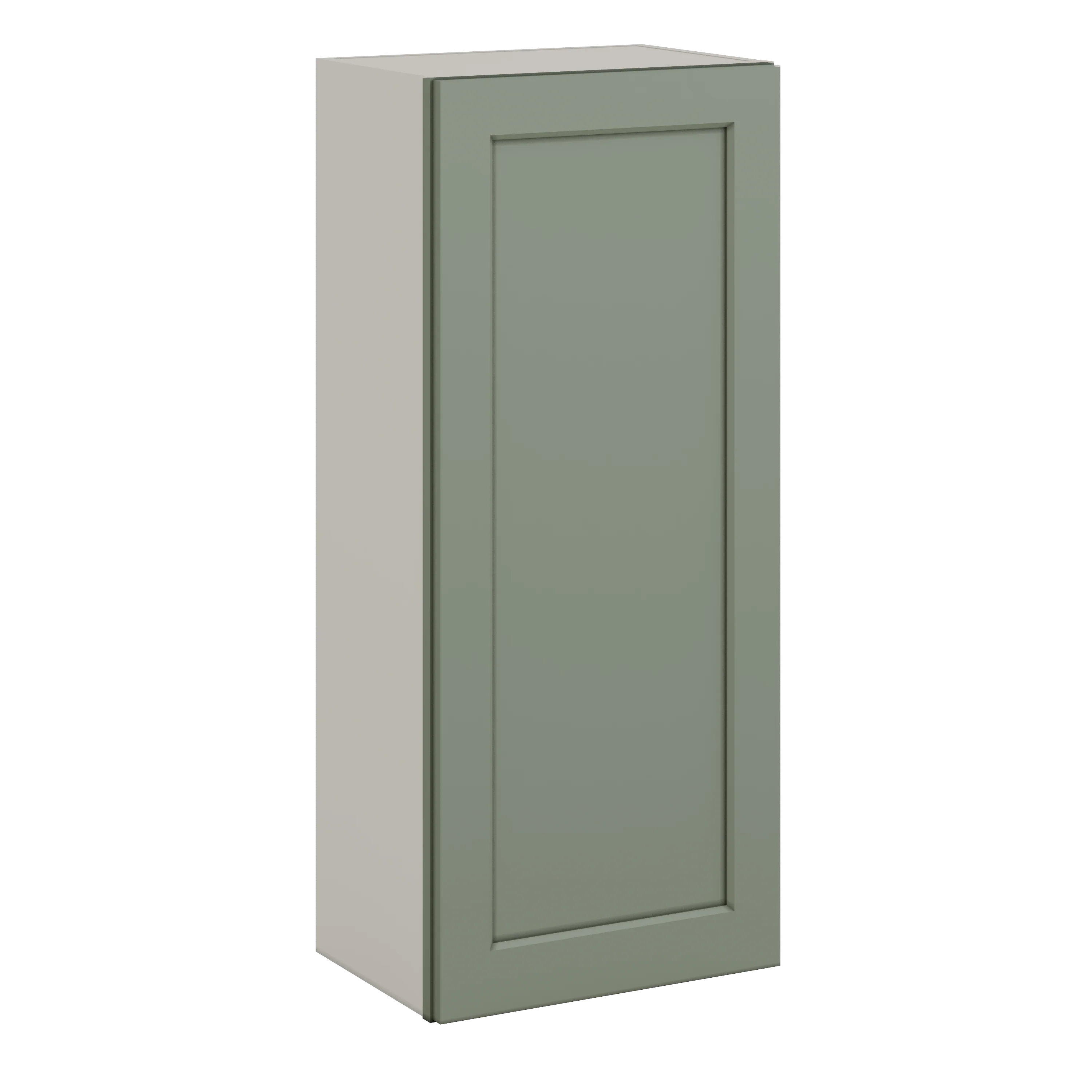 42" Tall Green Shaker 1-1/4" Overlay Wall Cabinet - Single Door 9", 12", 15", 18", 21" - Image 4