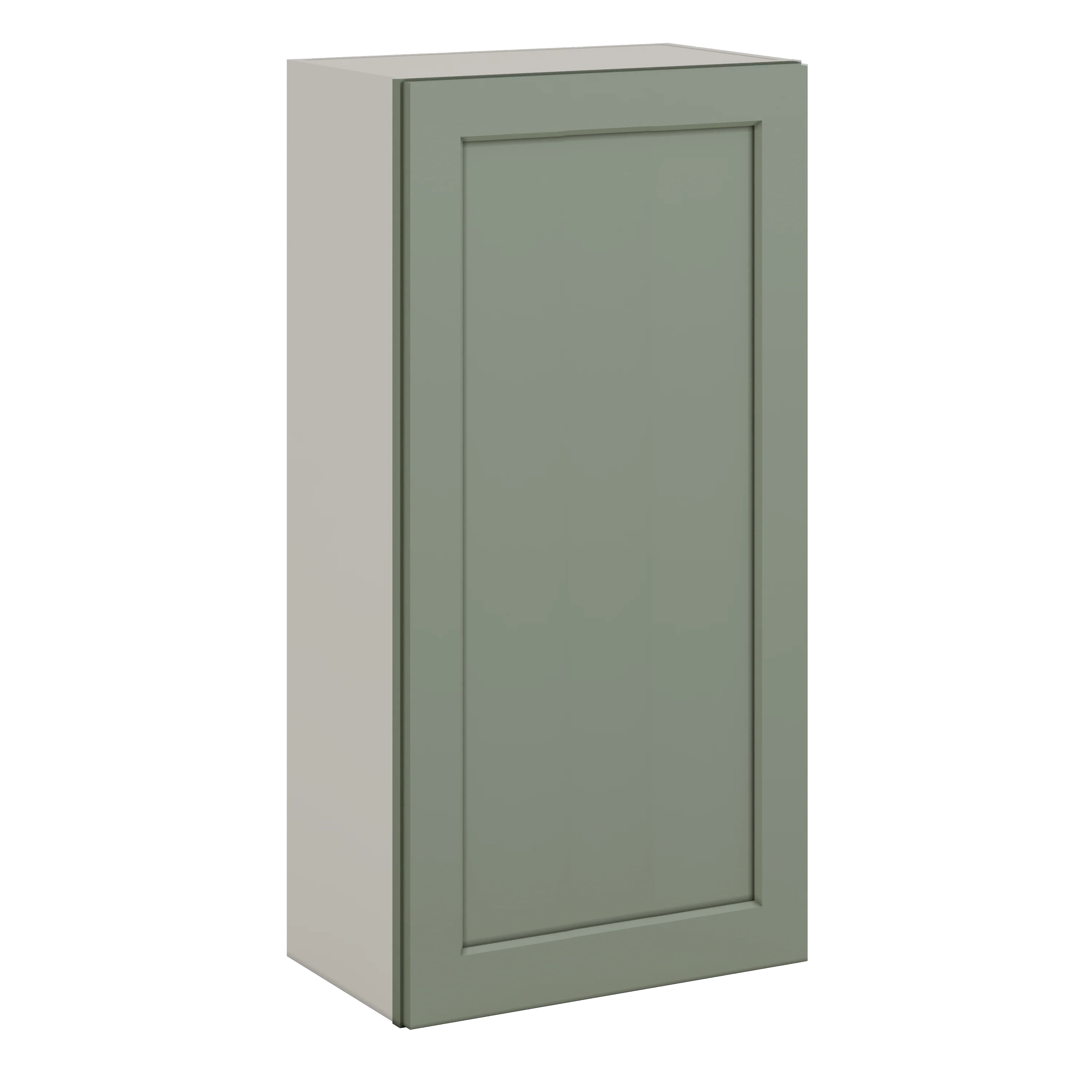 42" Tall Green Shaker 1-1/4" Overlay Wall Cabinet - Single Door 9", 12", 15", 18", 21" - Image 5