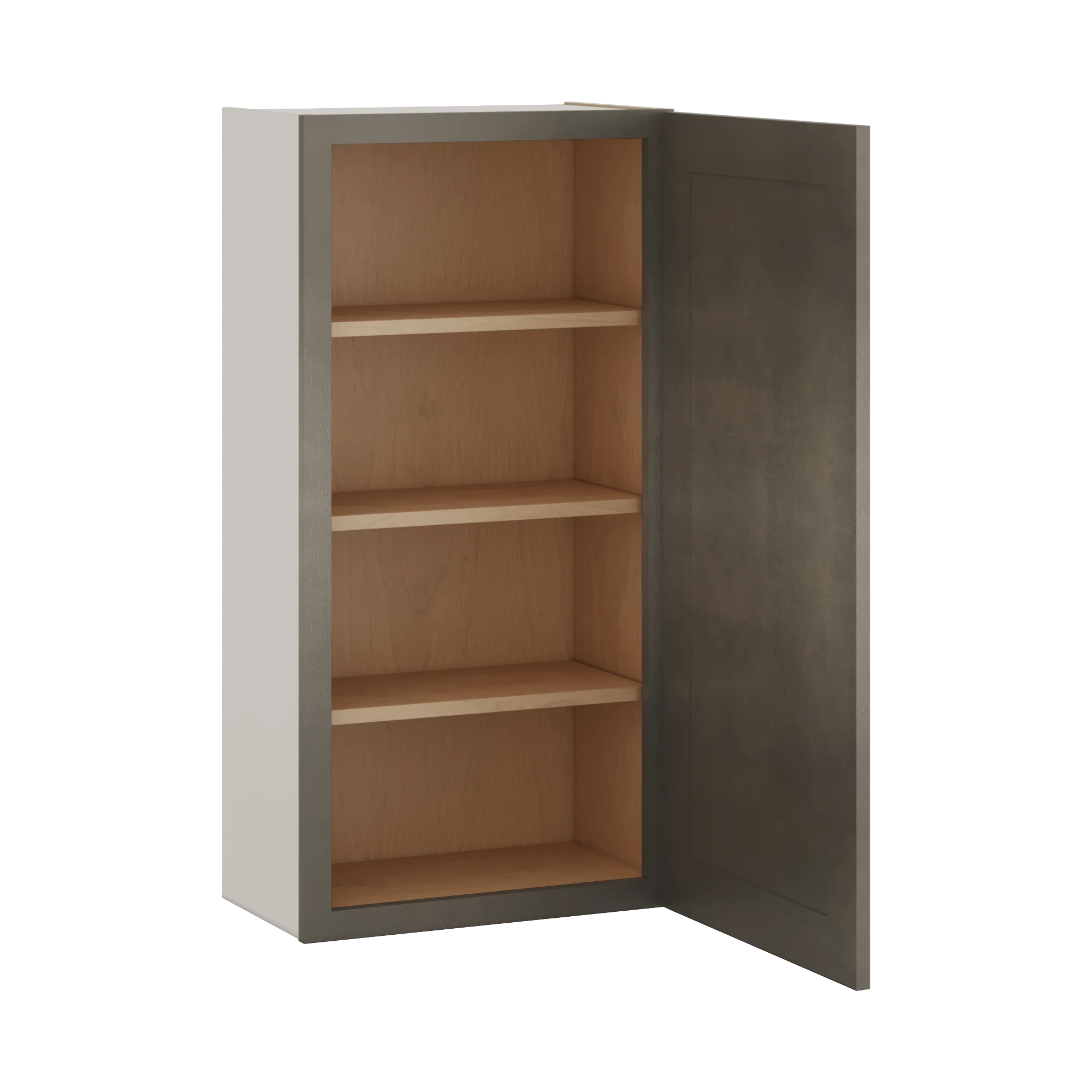 42" Tall Huntington Cinder Double Shaker Wall Cabinet - Single Door 9", 12", 15", 18", 21" - Image 10