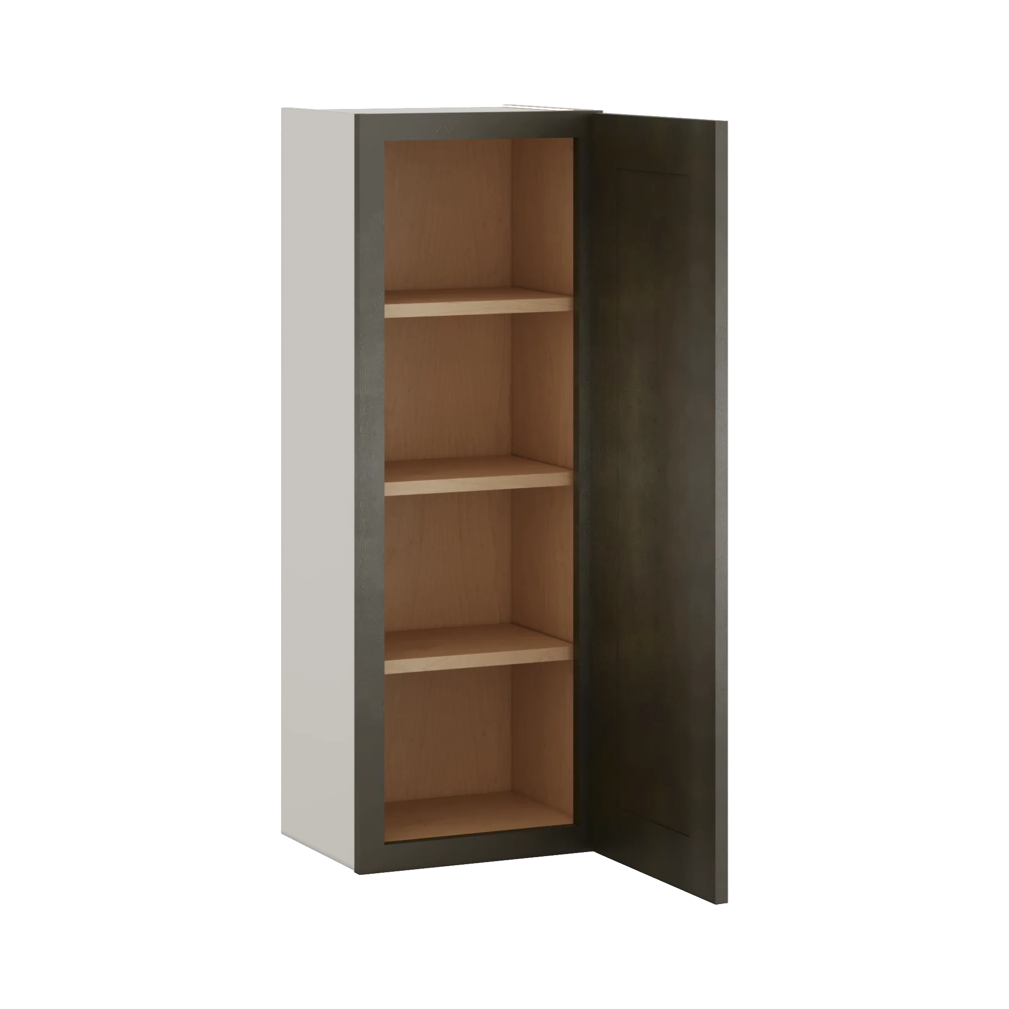 42" Tall Huntington Cinder Double Shaker Wall Cabinet - Single Door 9", 12", 15", 18", 21" - Image 4