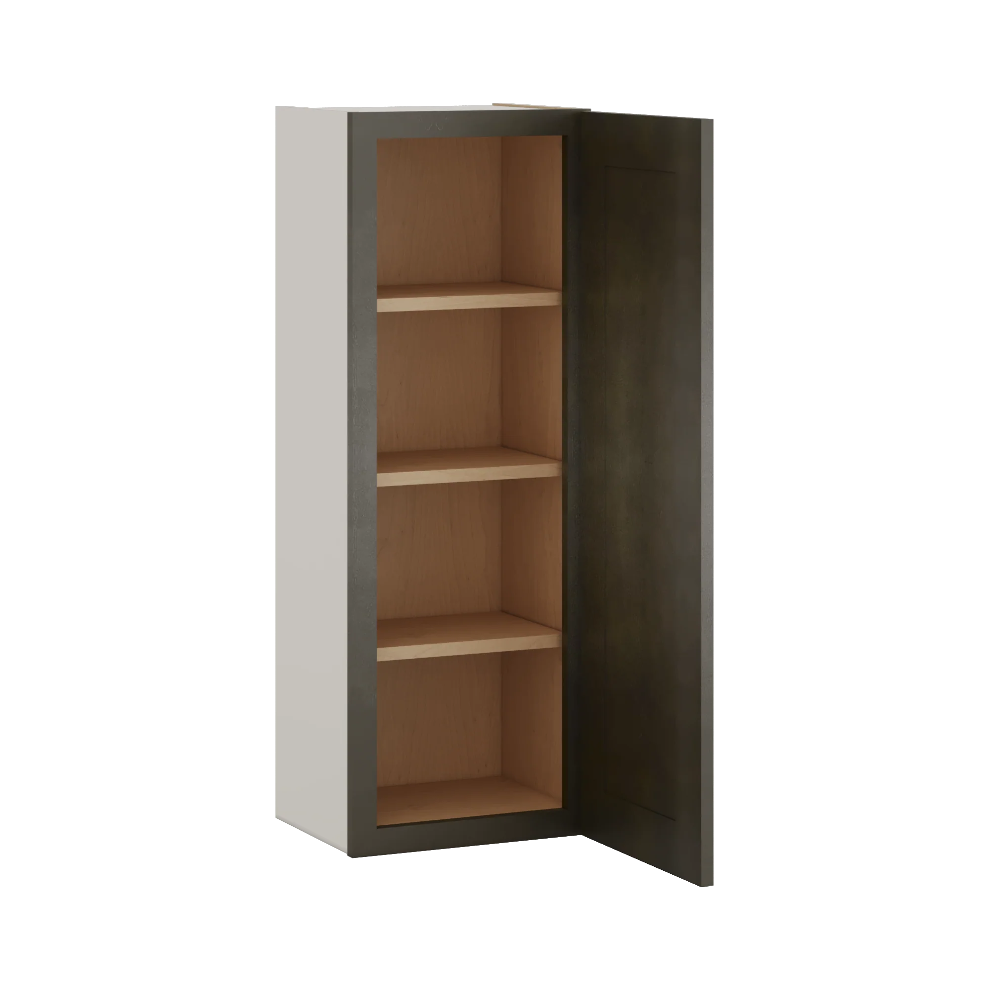 42" Tall Huntington Cinder Double Shaker Wall Cabinet - Single Door 9", 12", 15", 18", 21" - Image 6