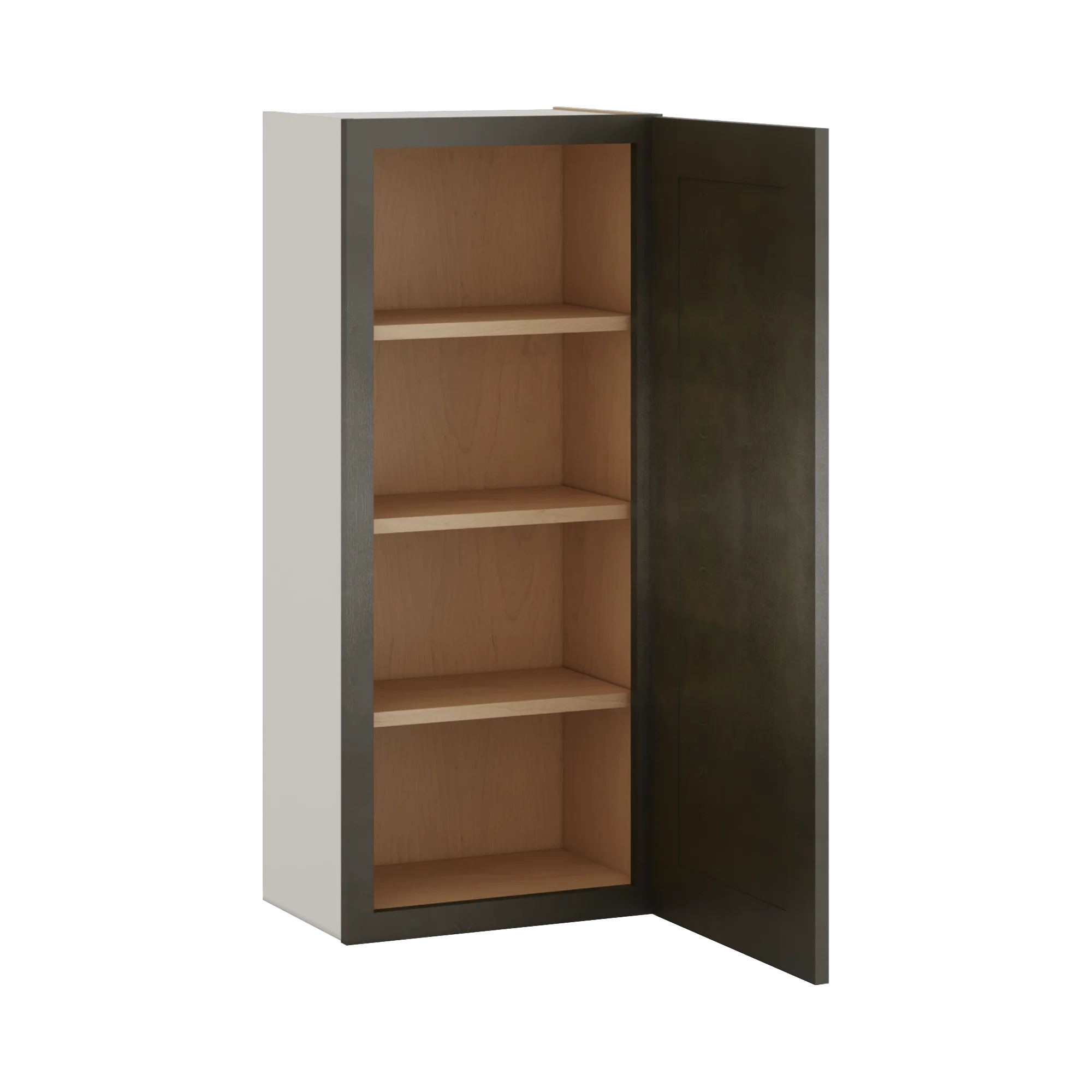 42" Tall Huntington Cinder Double Shaker Wall Cabinet - Single Door 9", 12", 15", 18", 21" - Image 8
