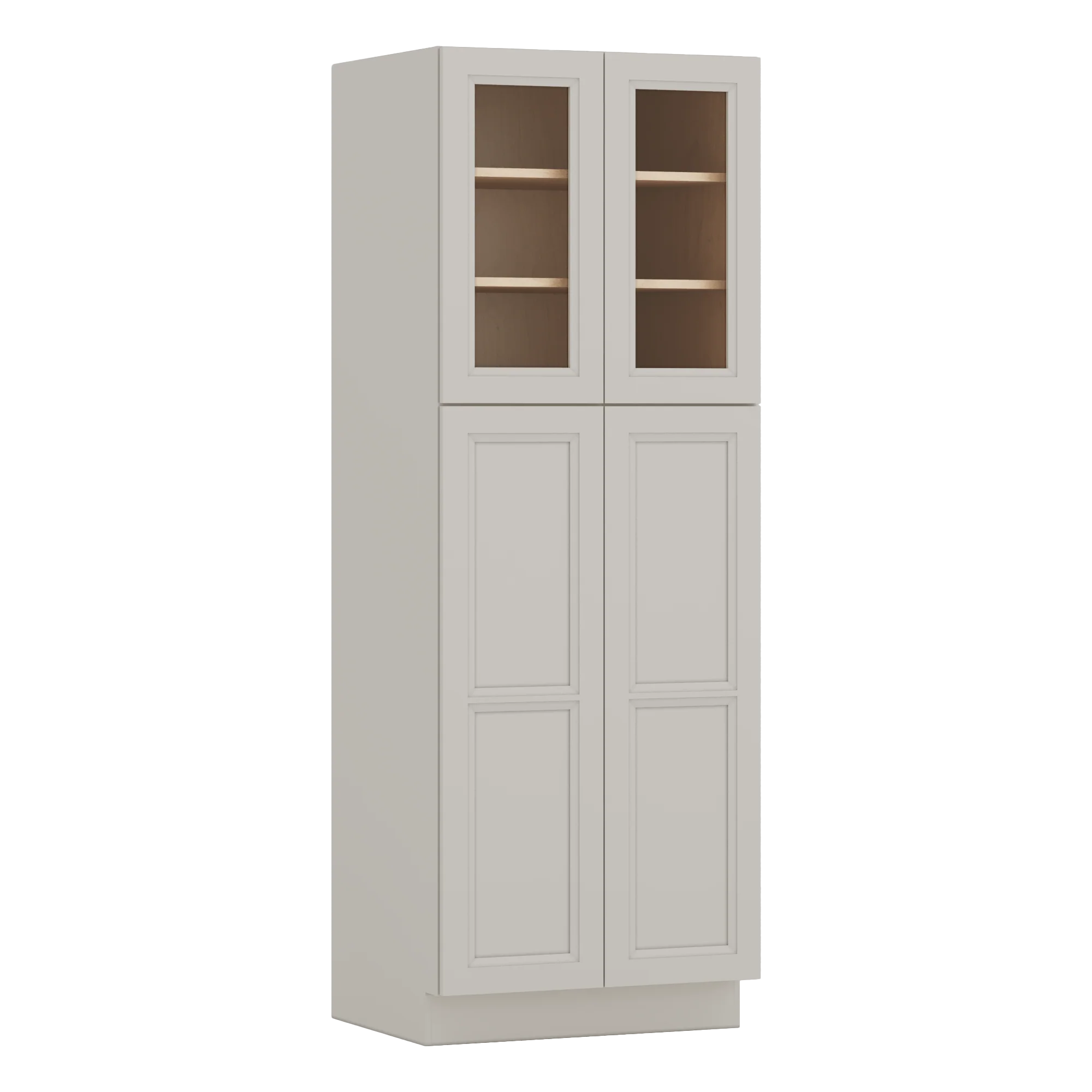 84" Tall Pantry 27LGDS Laguna Gray Double Shaker Glass Ready Cabinet Available 18", 24", 30" & 36" Wide - Image 5