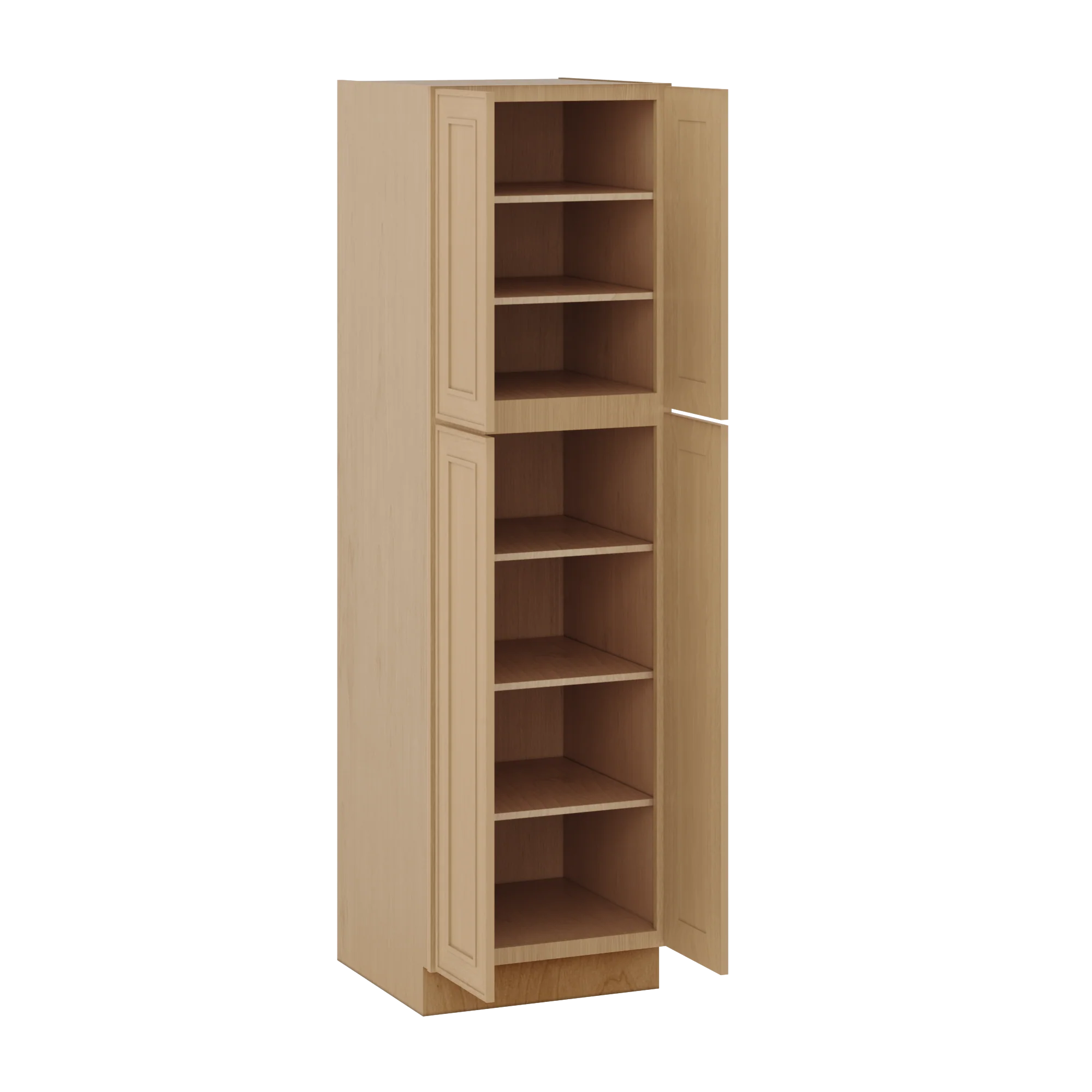 84" Tall Pantry 18", 24", 30" & 36" Wide Elegant Oak Craftsman Shaker 1-1/4" Overlay Cabinet - Image 4