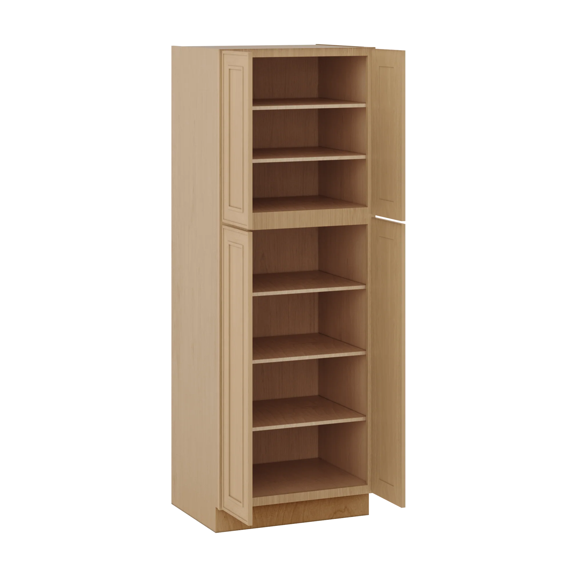 84" Tall Pantry 18", 24", 30" & 36" Wide Elegant Oak Craftsman Shaker 1-1/4" Overlay Cabinet - Image 6