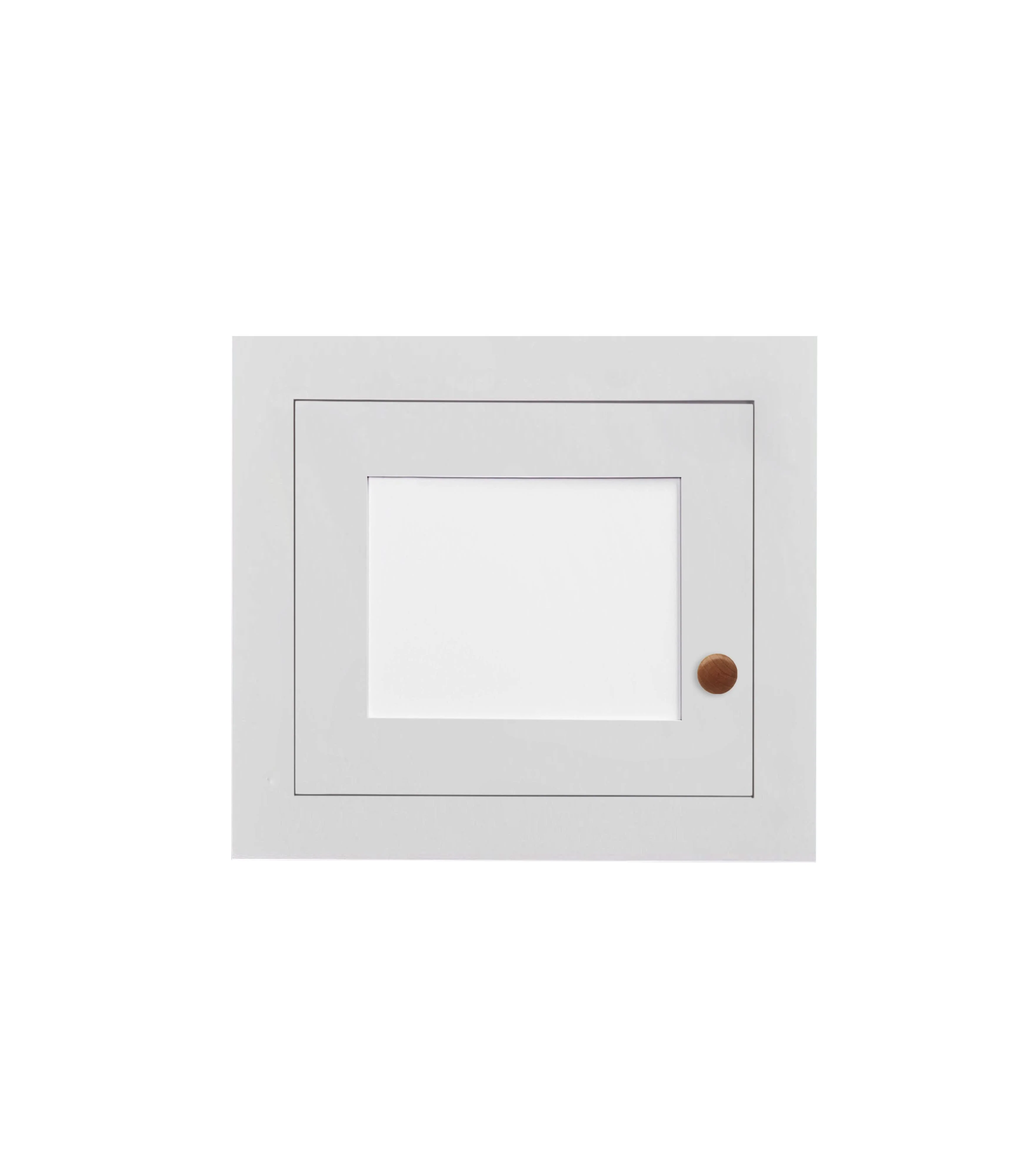 9" Wide Custom Glass Ready Inset Shaker Wall Cabinet - Single Door 9", 12", 15", 18", 21" & 24" Tall