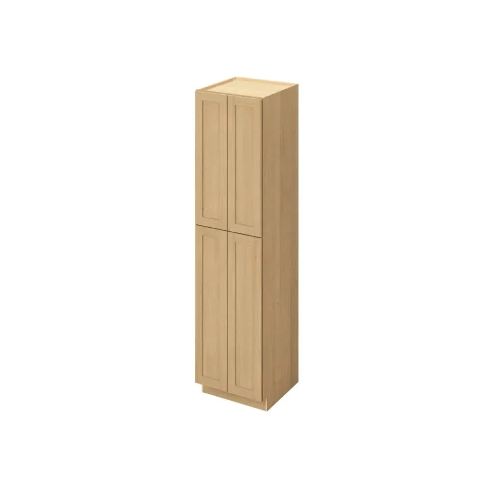 90" Tall Pantry Sandstone Birch Shaker 1-1/4" Overlay Cabinet 18", 24" & 30" Wide - Image 2