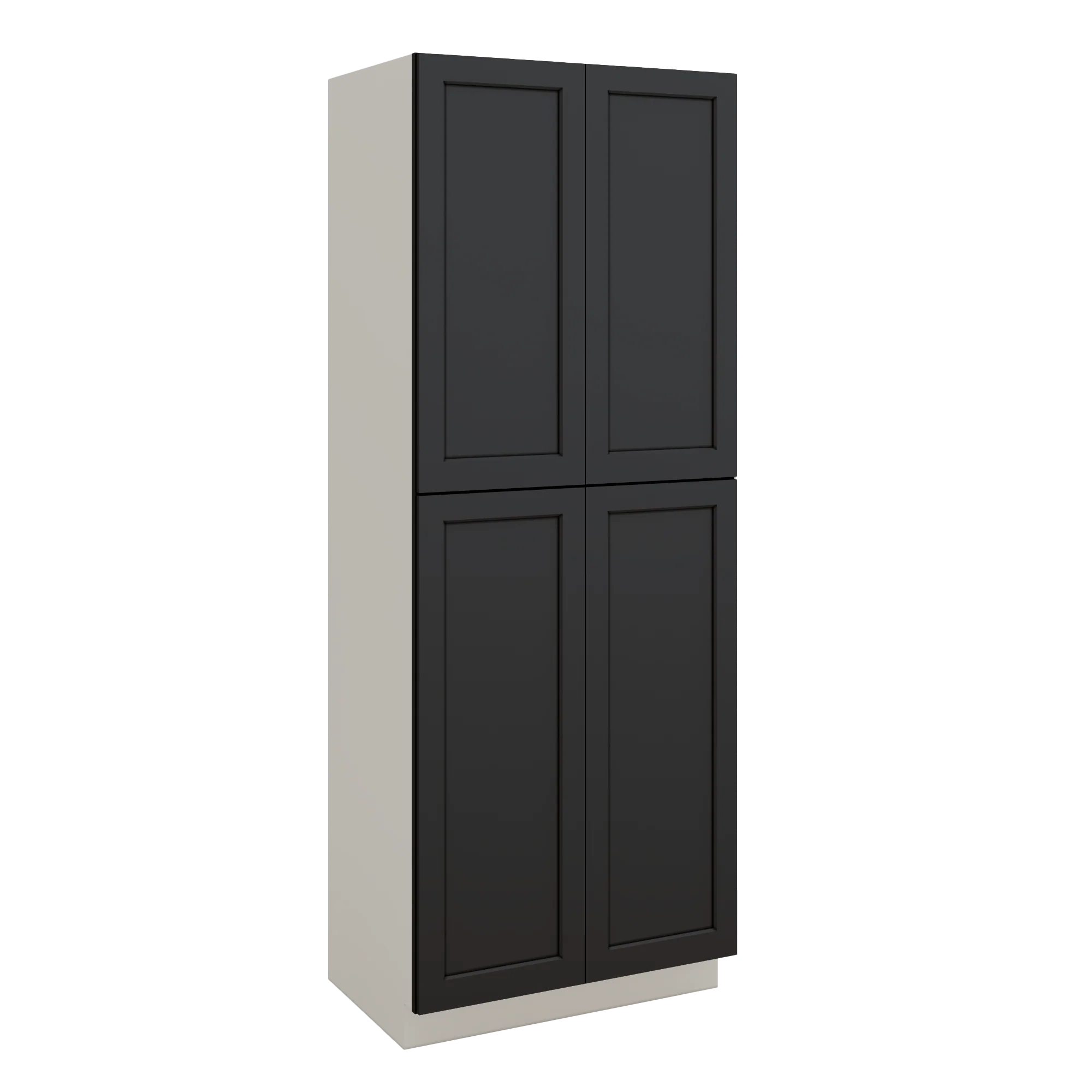 96" Tall Pantry 15HNS Hermosa Noir Black Shaker 1-1/4" Overlay Cabinet 18", 24" & 30" Wide - Image 7