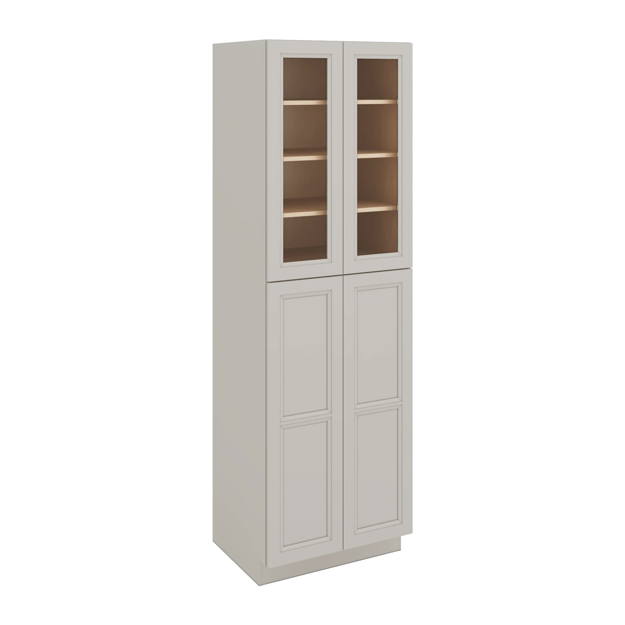 96" Tall Pantry 27LGDS Laguna Gray Double Shaker Glass Ready Cabinet 18", 24" & 30" Wide - Image 5