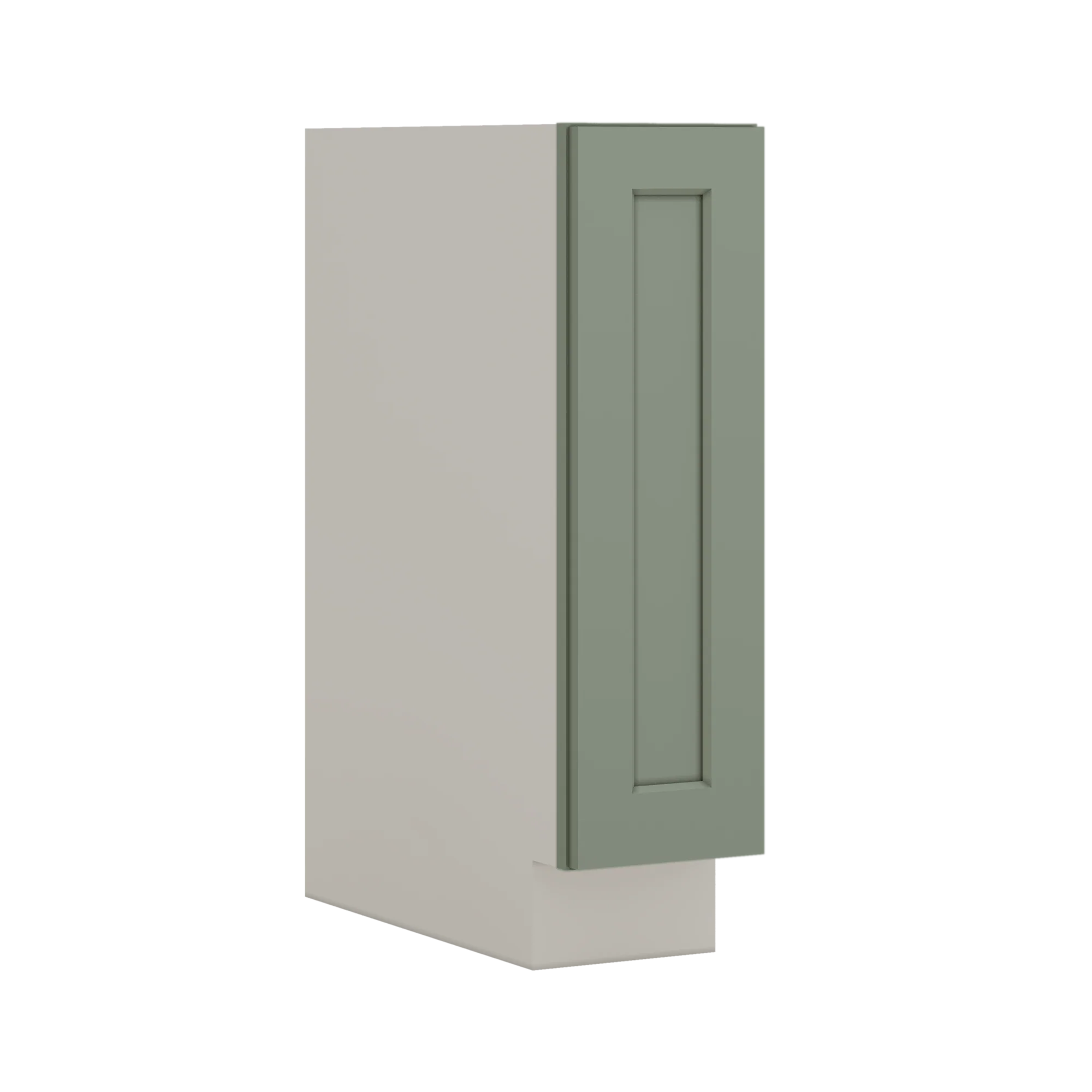 Base Cabinet - One Door 9", 12", 15", 18", 21" Green Shaker 1-1/4" Overlay - Image 9