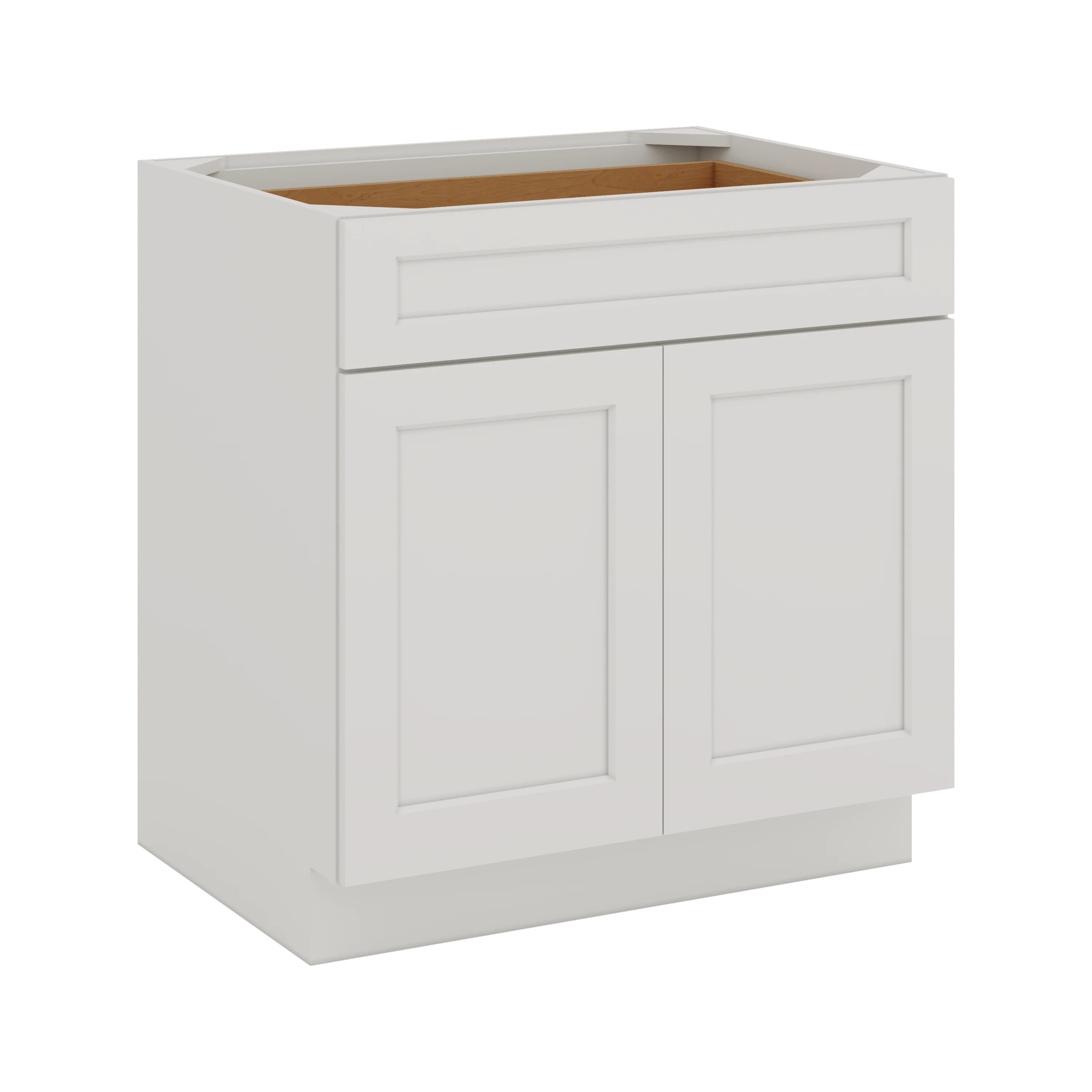 Base Cabinet - Two Doors 24", 27", 30", 33", 36" & 42" Wide 2WS White Shaker 1-1/4" Overlay - Image 7