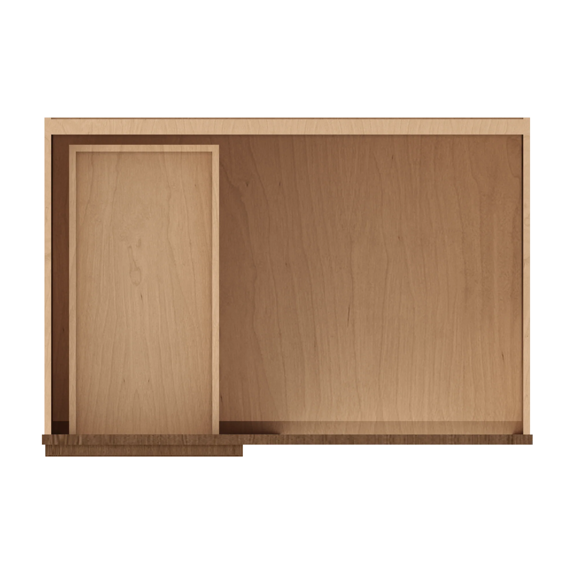 Blind 36" (Actual 39")  Up To 42" Inch Corner Base (Left or Right) Mocha Elegant Oak 1-1/4" Overlay Shaker Blind - Image 3