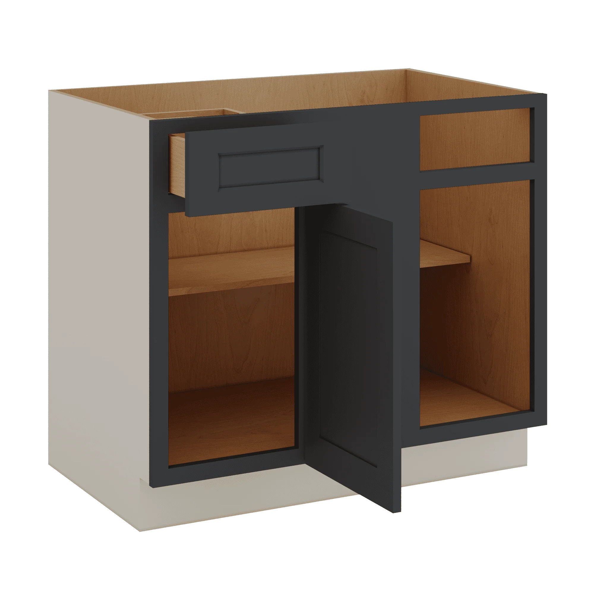 Blind Corner 1-1/4" Overlay Base (Left or Right) 15HNS Hermosa Noir Black Shaker Blind 36"-42" & 42"-45" - Image 4