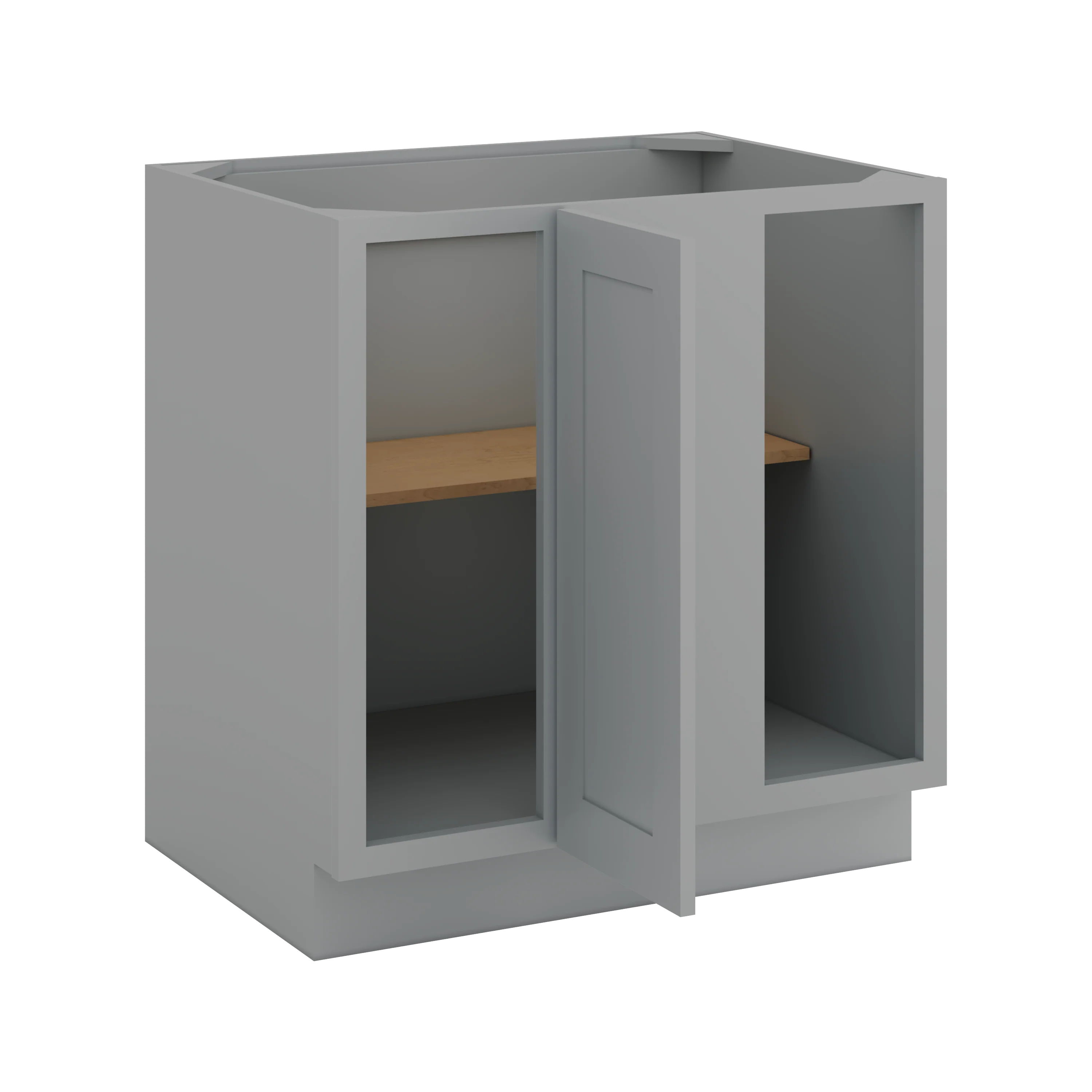 Blind Corner 1-1/4"  Overlay Base (Left or Right) Gray Shaker Blind 36"-42" & 42"-45" - Image 2