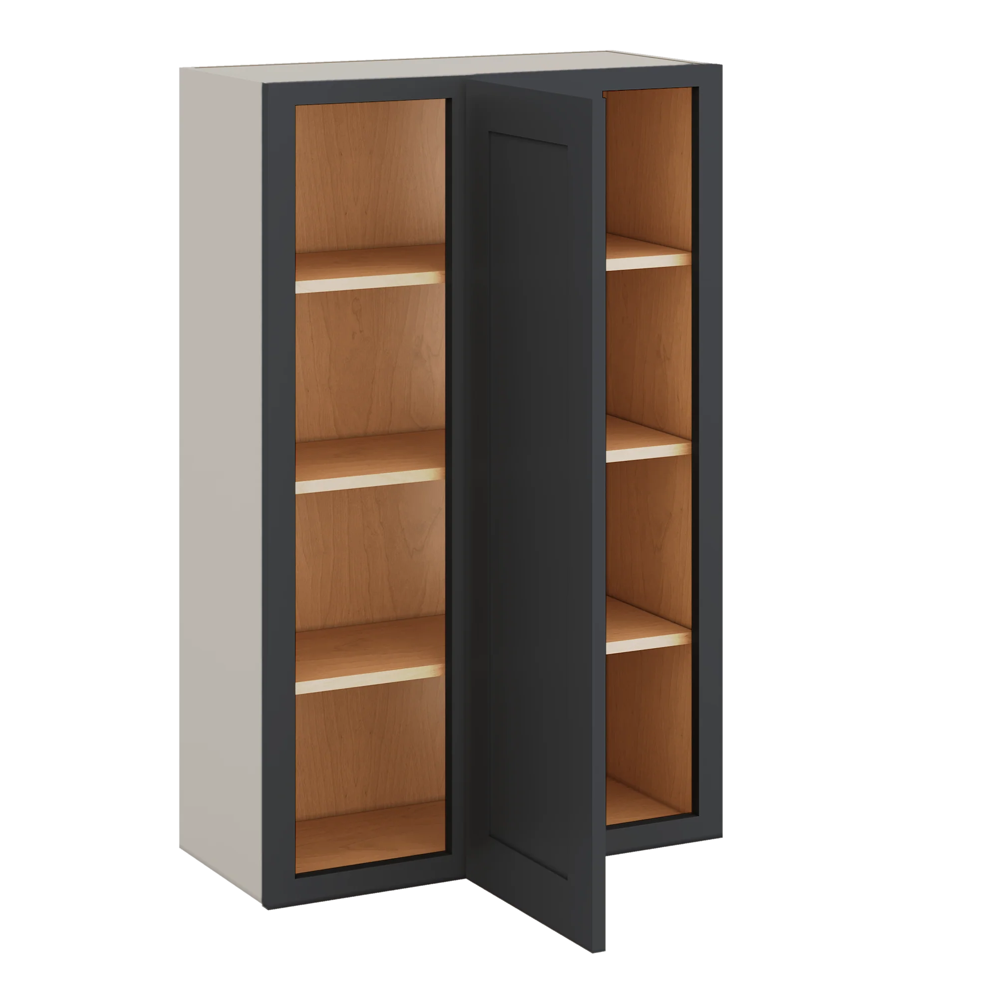 Blind Corner 15HNS Hermosa Noir Black Shaker 1-1/4" Overlay Wall Cabinet (left or right) 27" Wide by 30", 36" or 42" Tall - Image 6