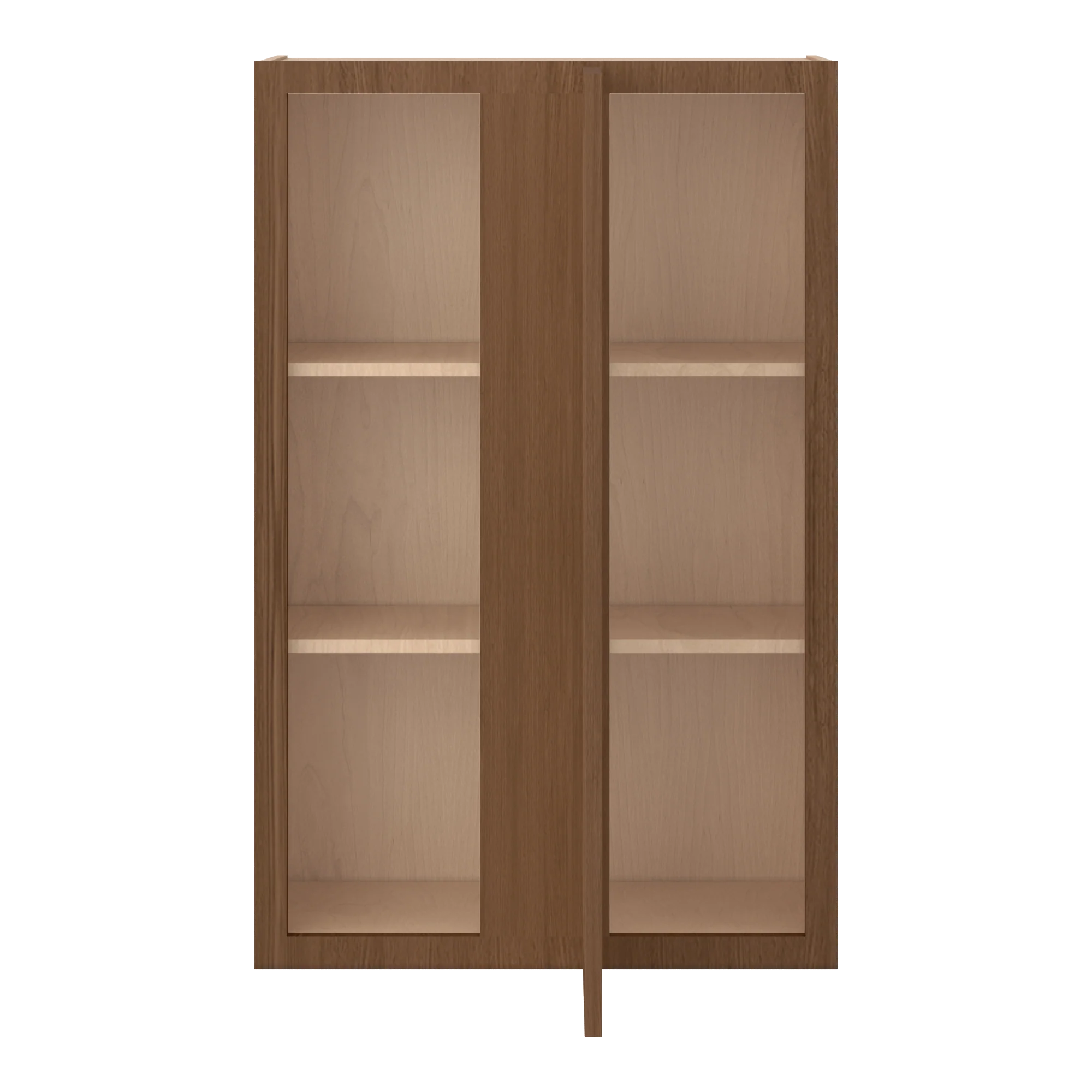 Blind Corner 27" Wide by 30", 36" & 42" Tall Mocha Elegant Oak Craftsman Shaker 1-1/4" Overlay Wall Cabinet - Image 13