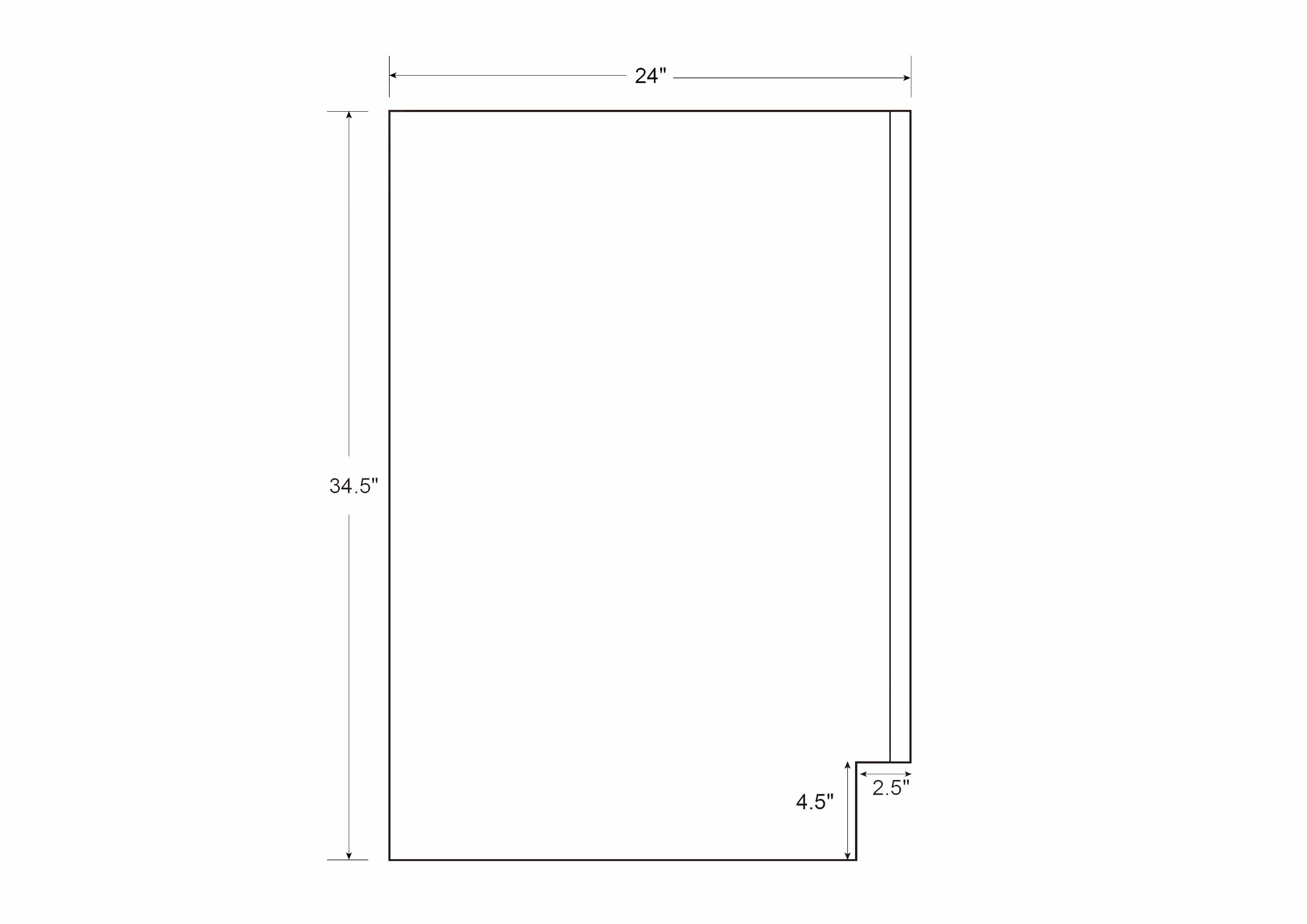 Blind Corner 36" 42" Inch Base (Left or Right) Snow White Inset Shaker - Image 5