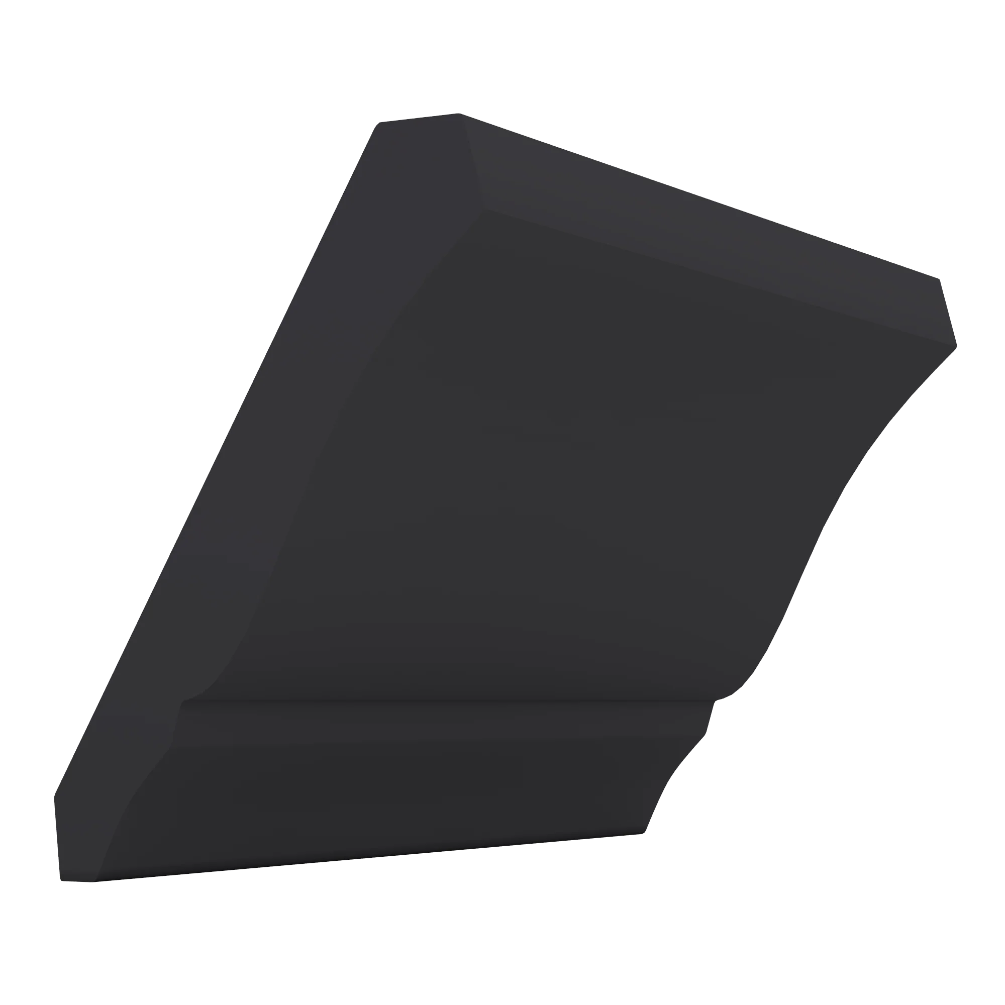 Crown Molding Trim Pieces Black Shaker 1-1/4" Overlay - Image 2