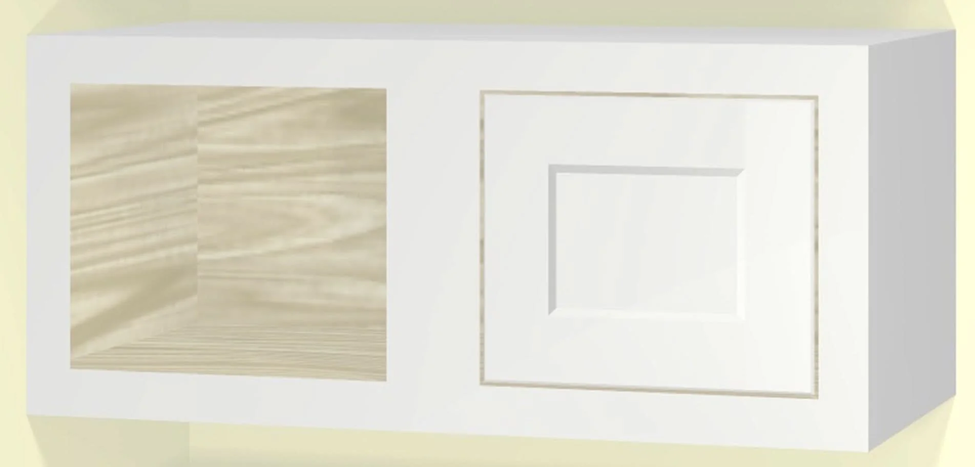 27" Wide Blind Corner Wall Inset Cabinet 9", 12" 15", 18", 21", 24", 27", 30", 33", 36", 39 , 42", 45", 48" & 51" Tall - Image 2