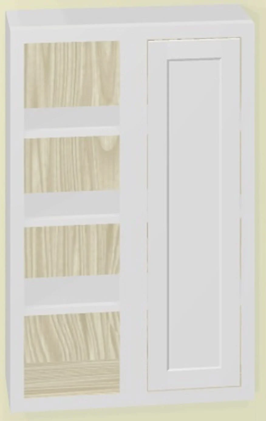 27" Wide Blind Corner Wall Inset Cabinet 9", 12" 15", 18", 21", 24", 27", 30", 33", 36", 39 , 42", 45", 48" & 51" Tall - Image 28