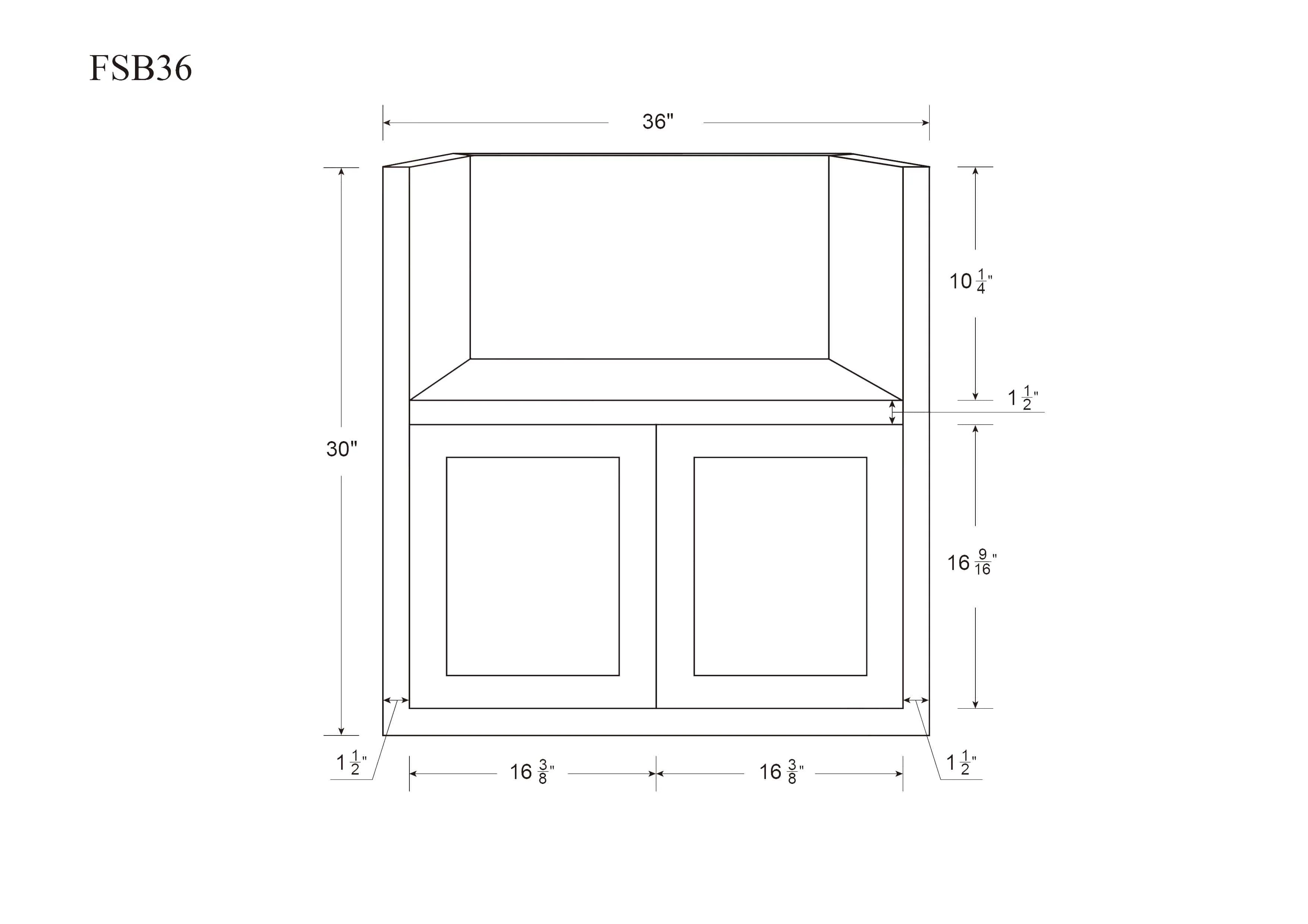 Farm Sink Base 33", 36" & 39" Inset Custom Cabinets - Image 5