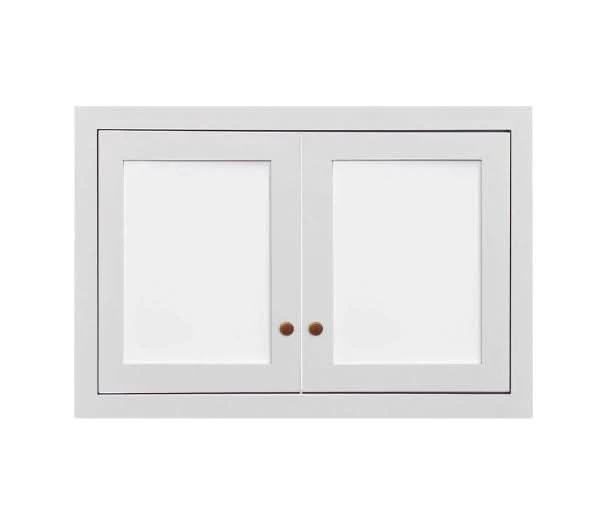 31.5" W 24" D Wall Oven Wall Cabinet Glass Ready - 12", 15", 18", 21" & 24" Tall Custom Color Inset Shaker - Image 4