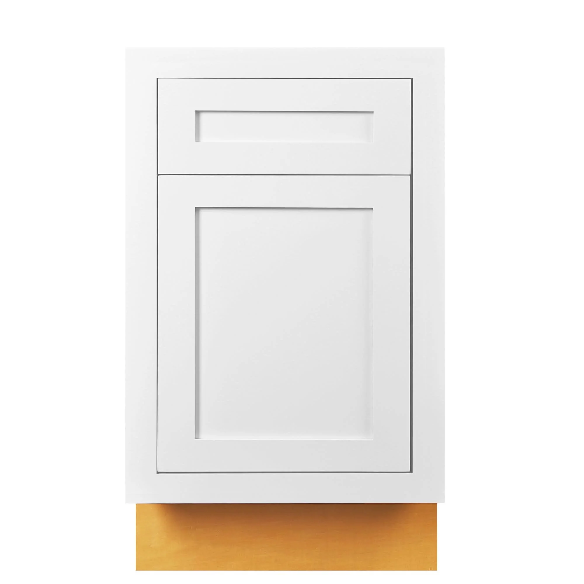 Base Cabinet - Single Door & Drawer 9", 12", 15", 18" & 21" Snow White Inset Shaker - Image 8