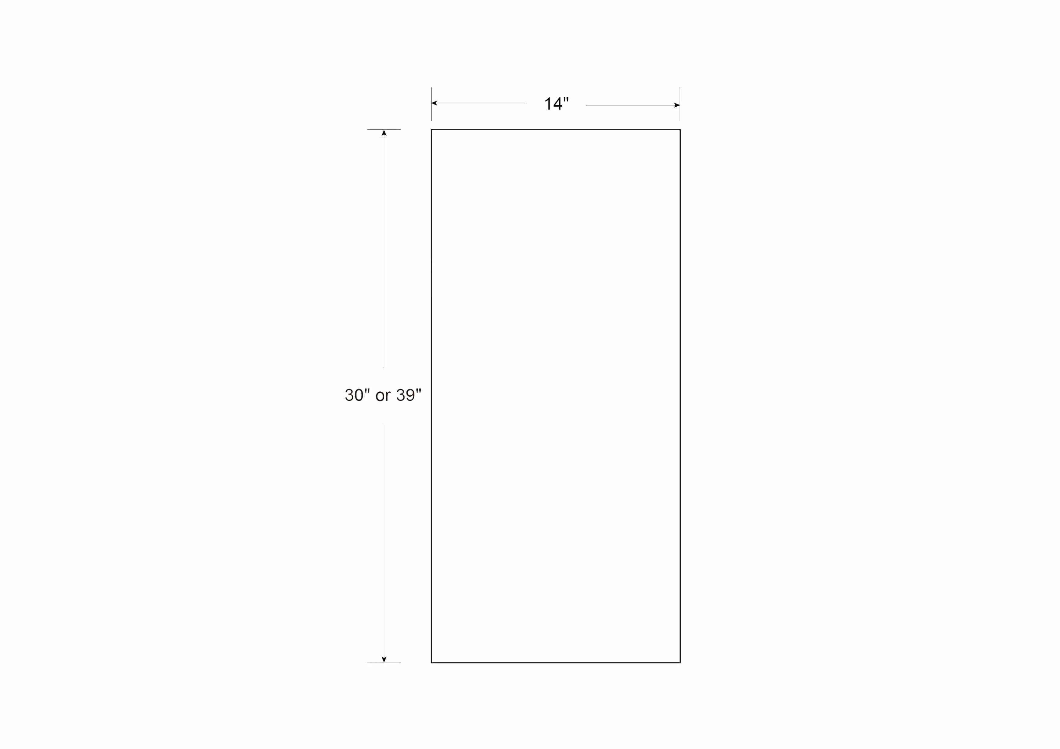 36" Wide Microwave Cabinet Inset Shaker Wall Cabinet 30", 33", 36" & 39" Tall - Image 7