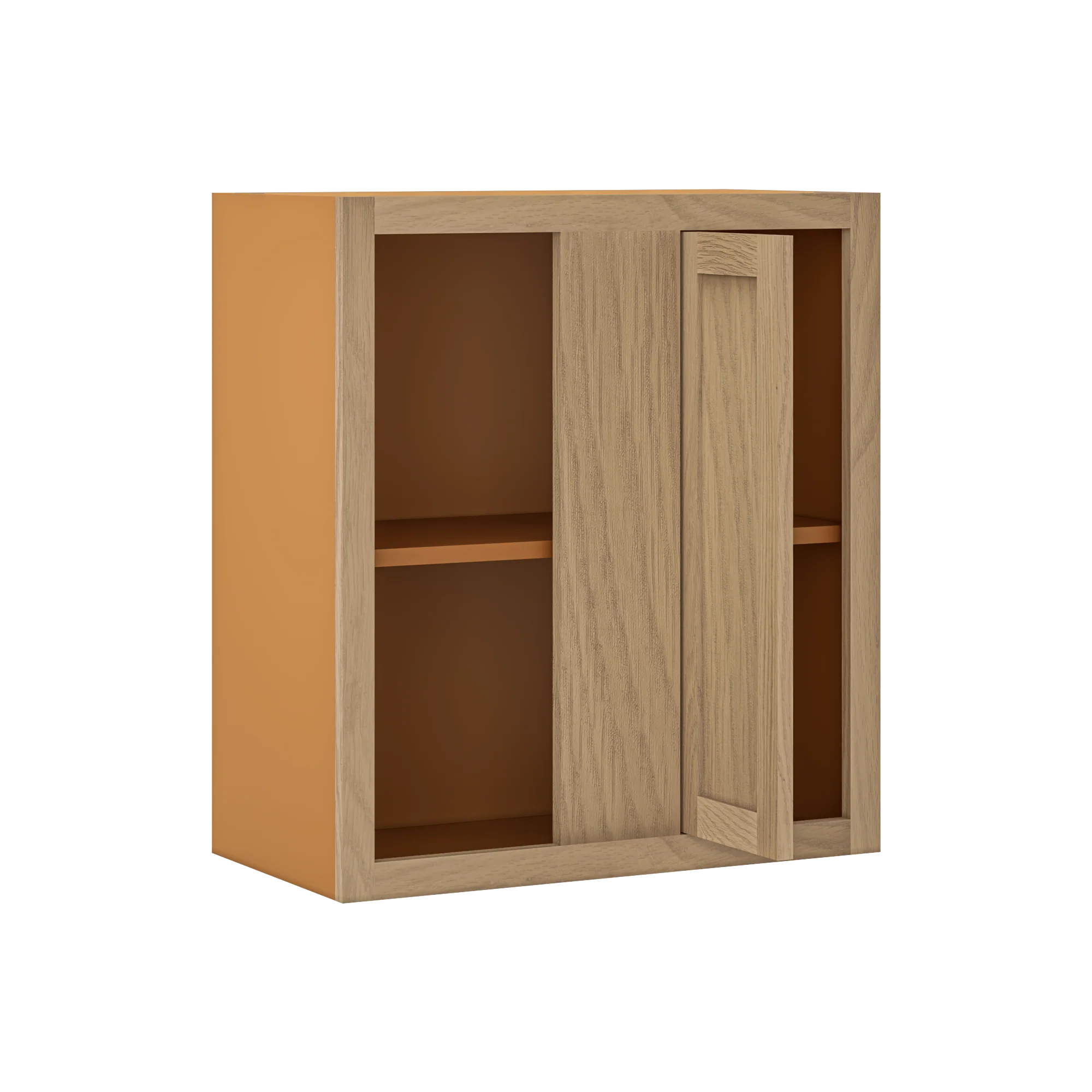 Custom Oak Blind Corner Wall Inset Cabinet 27" Wide by 9", 12" 15", 18", 21", 24", 27", 30", 33", 36", 39 and 42" Tall - Image 16