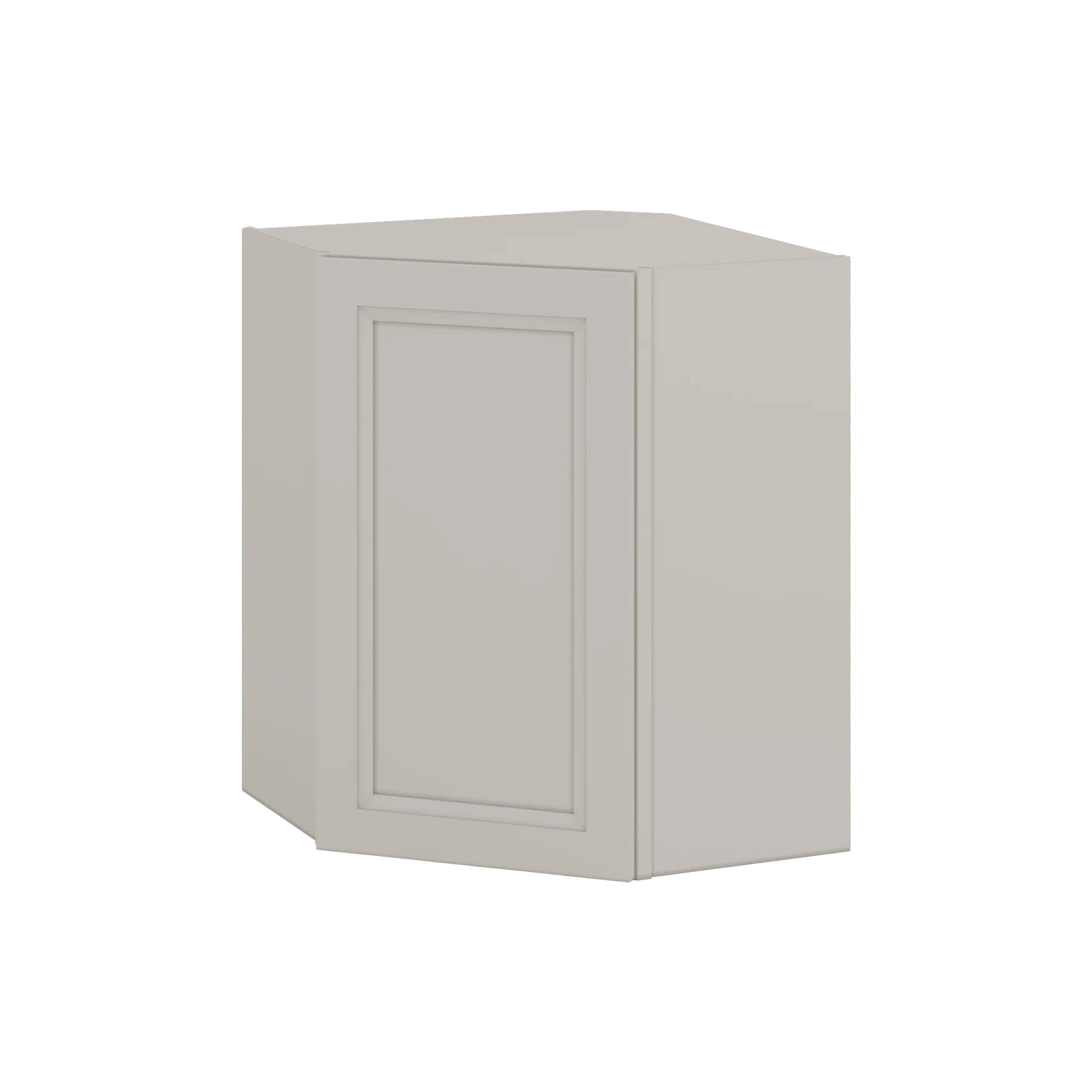 Diagonal Corner 27LGDS Laguna Gray Double Shaker Wall Cabinet 24" Wide by 30", 36" & 42" Tall