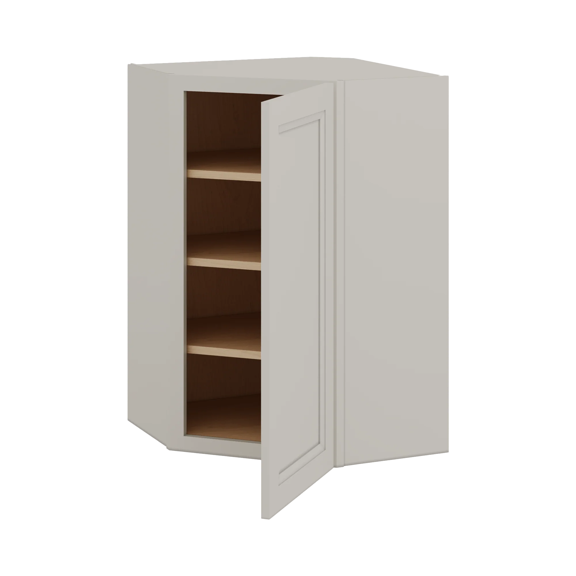 Diagonal Corner 27LGDS Laguna Gray Double Shaker Wall Cabinet 24" Wide by 30", 36" & 42" Tall - Image 4