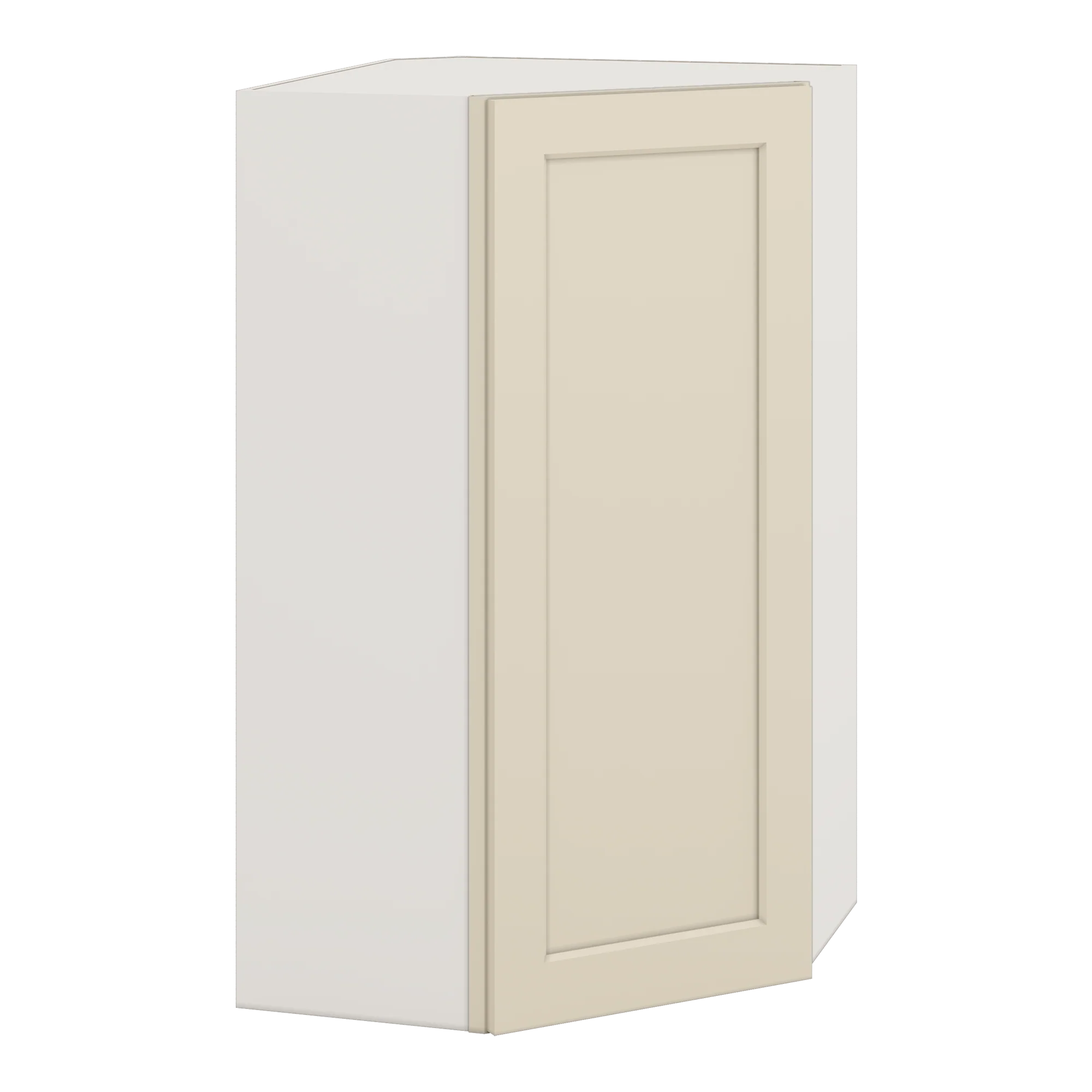Diagonal Corner Manhattan Cream Shaker 1-1/4" Overlay Wall Cabinet 24" Wide by 30", 36" & 42" Tall - Image 5