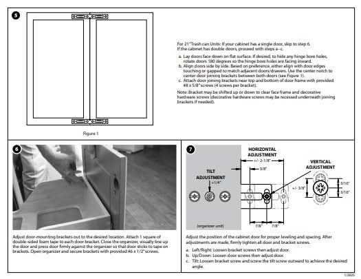 15" Double 50 Quart Wood Bottom-Mount Soft-close Trashcan Rollout for Door Mounting, Includes Black Cans - Hardware Resources - Image 6