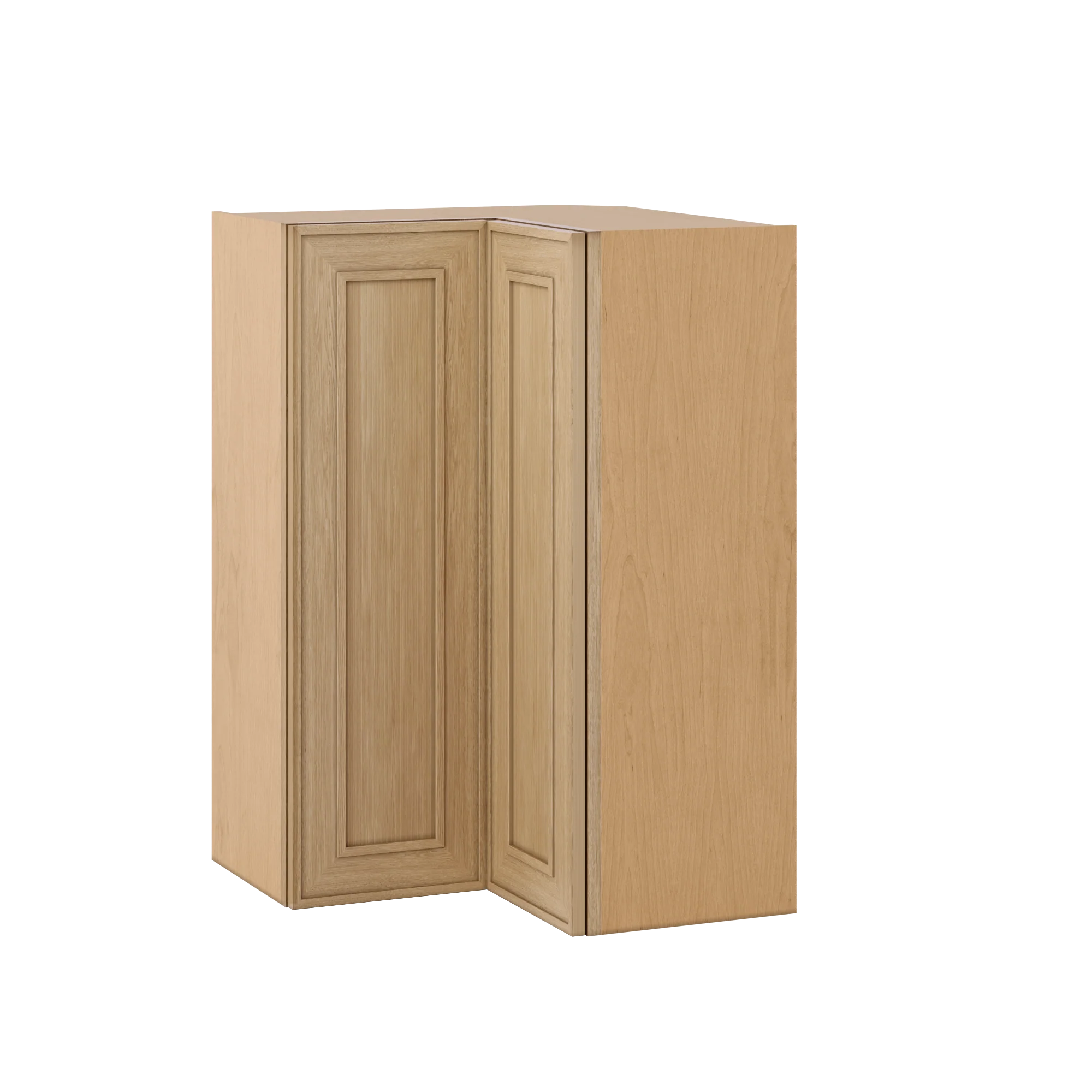 Easy Reach Corner 24" Wide by 30", 36" & 42" Tall Elegant Oak Craftsman Shaker 1-1/4" Overlay Wall Cabinet