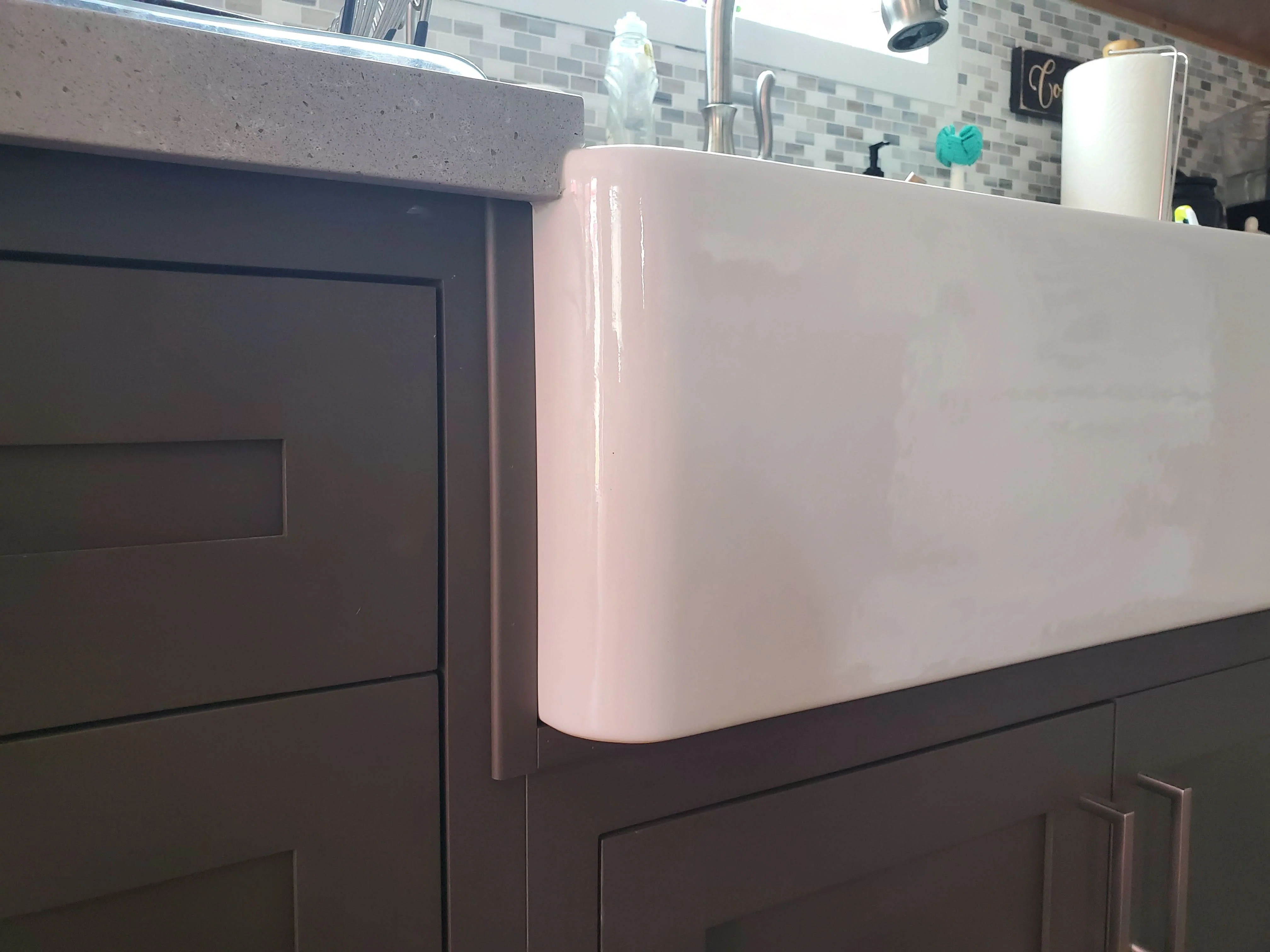 Farm Sink Base Tuscan Gray Inset Shaker Cabinets 33" or 36" - Image 4