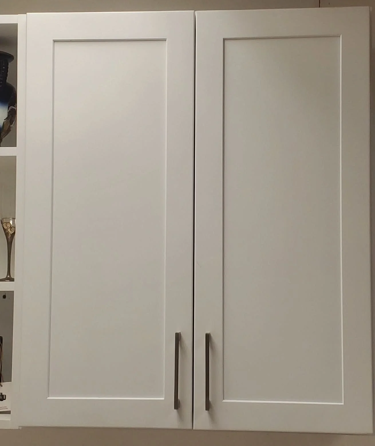 Full Height Door 15HNS Hermosa Noir Black Shaker 1-1/4" Overlay Wall Cabinet - Double Door 24", 27", 30", 33" & 36" Wide