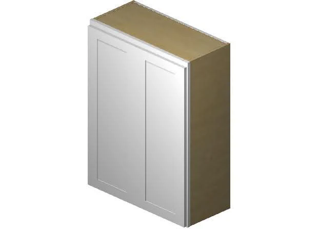 Full Height Door 15HNS Hermosa Noir Black Shaker 1-1/4" Overlay Wall Cabinet - Double Door 24", 27", 30", 33" & 36" Wide - Image 5