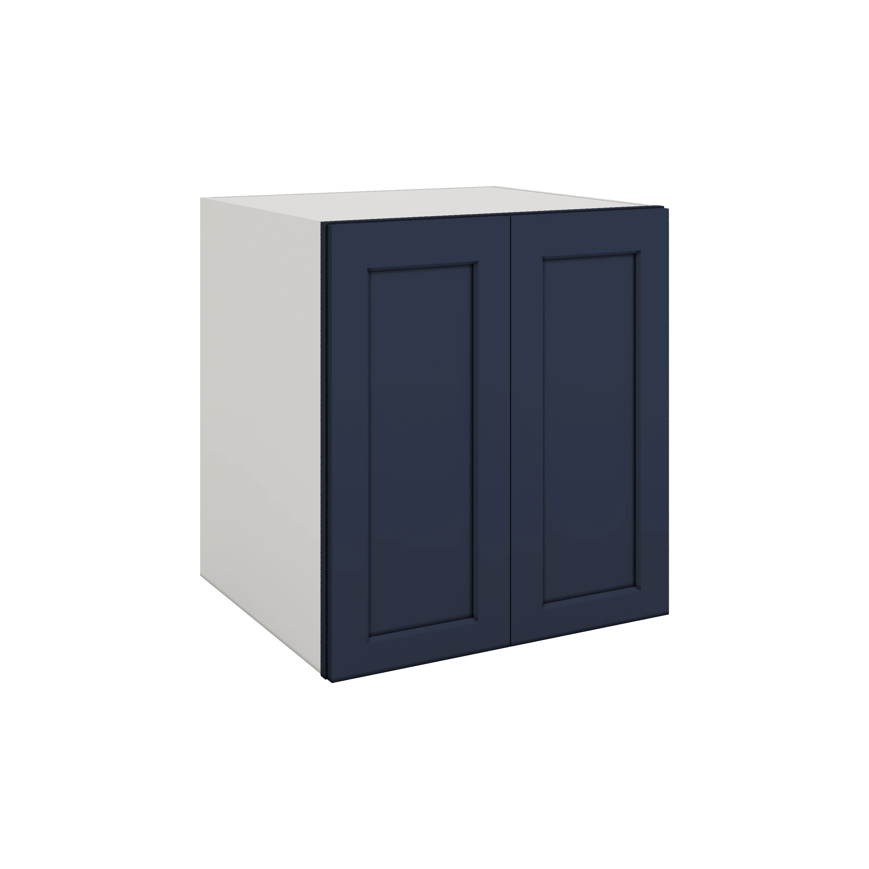Full Height Door NB29 Naval Blue Shaker 1-1/4" Overlay Wall Cabinet - Double Door 24", 27", 30", 33" & 36" Wide - Image 3