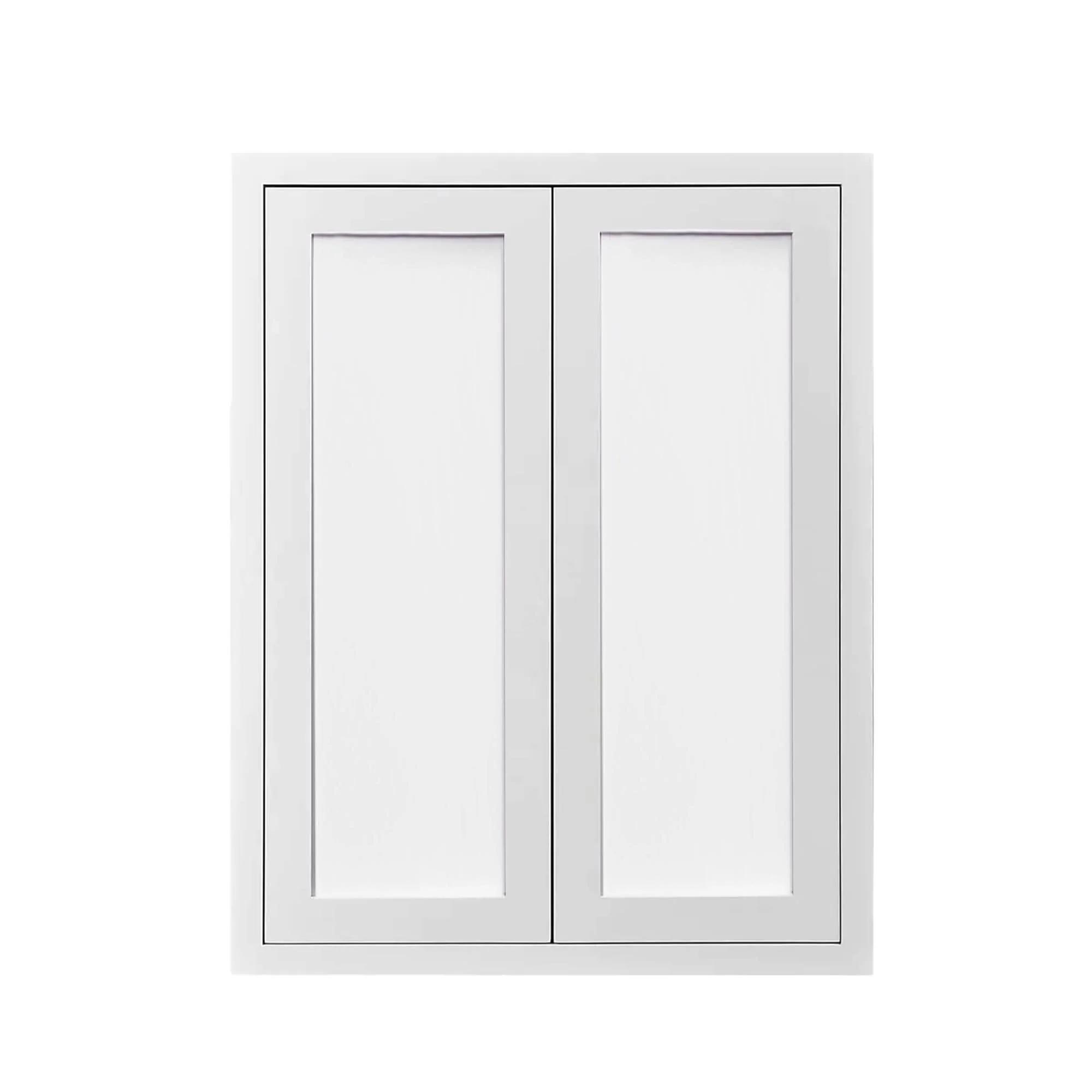 36" Tall Glass Ready Inset Shaker Wall Cabinet - Double Door 24", 27", 30", 33" & 36" Custom - Image 3