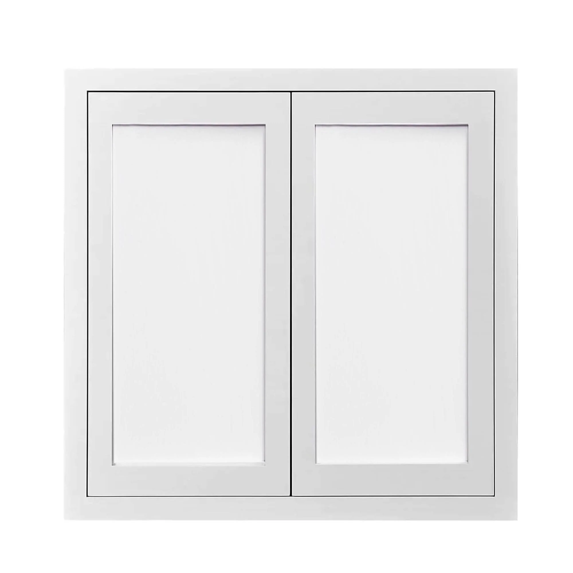 36" Tall Glass Ready Inset Shaker Wall Cabinet - Double Door 24", 27", 30", 33" & 36" Custom - Image 4