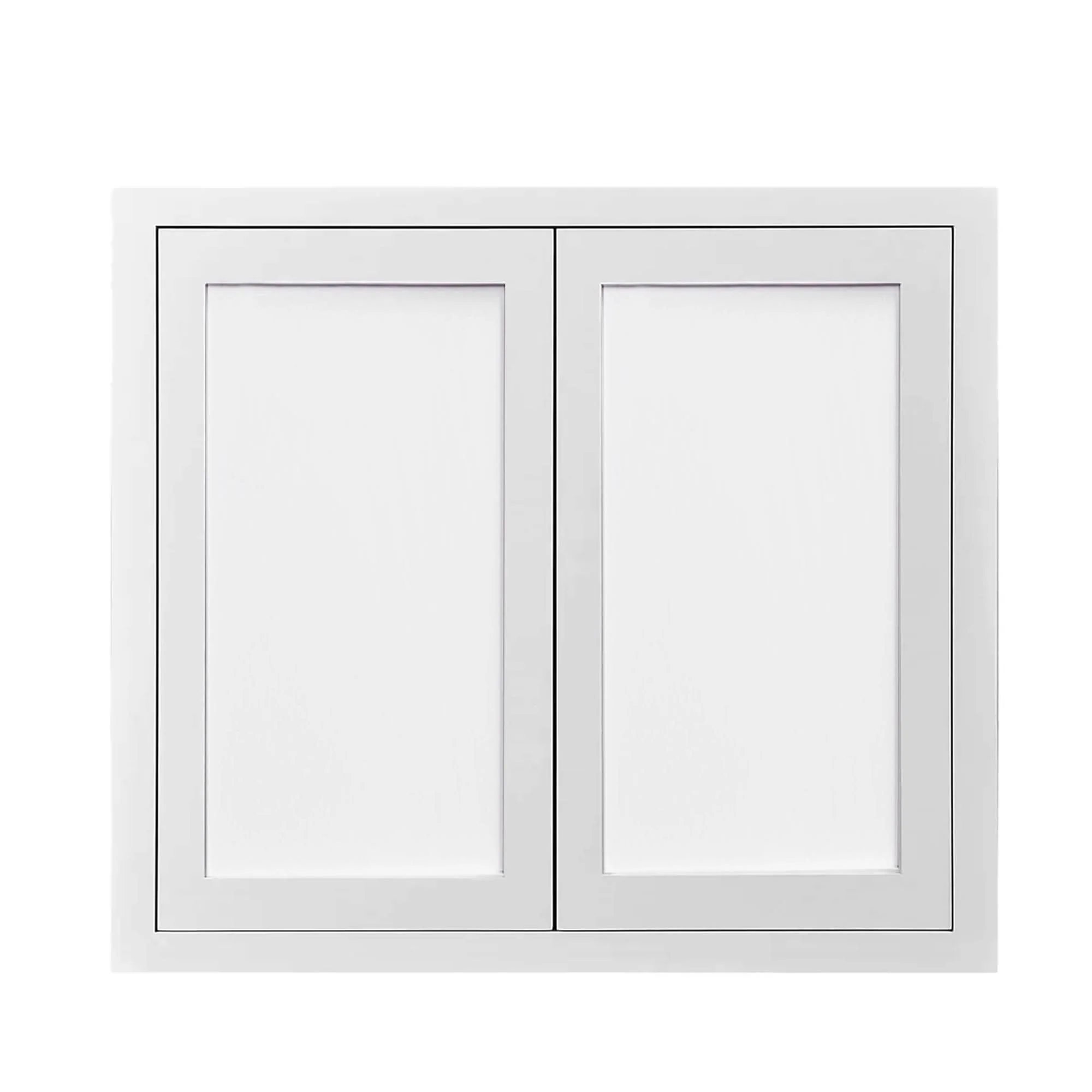 36" Tall Glass Ready Inset Shaker Wall Cabinet - Double Door 24", 27", 30", 33" & 36" Custom - Image 5